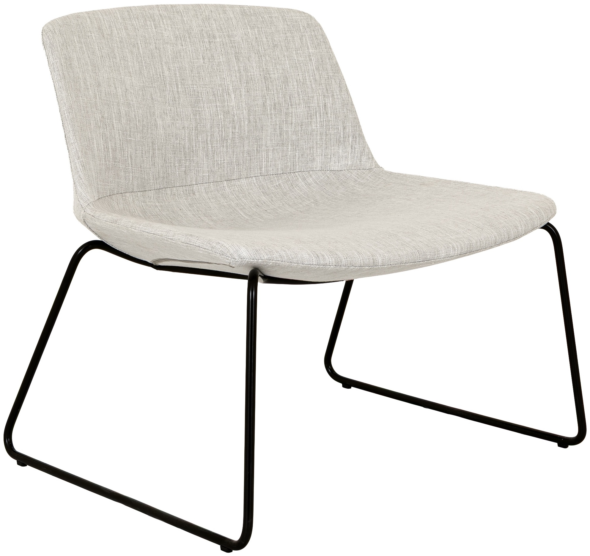 lip lounge chair with Black Powder coated steel frame, Diego Kit Fabric - image 2