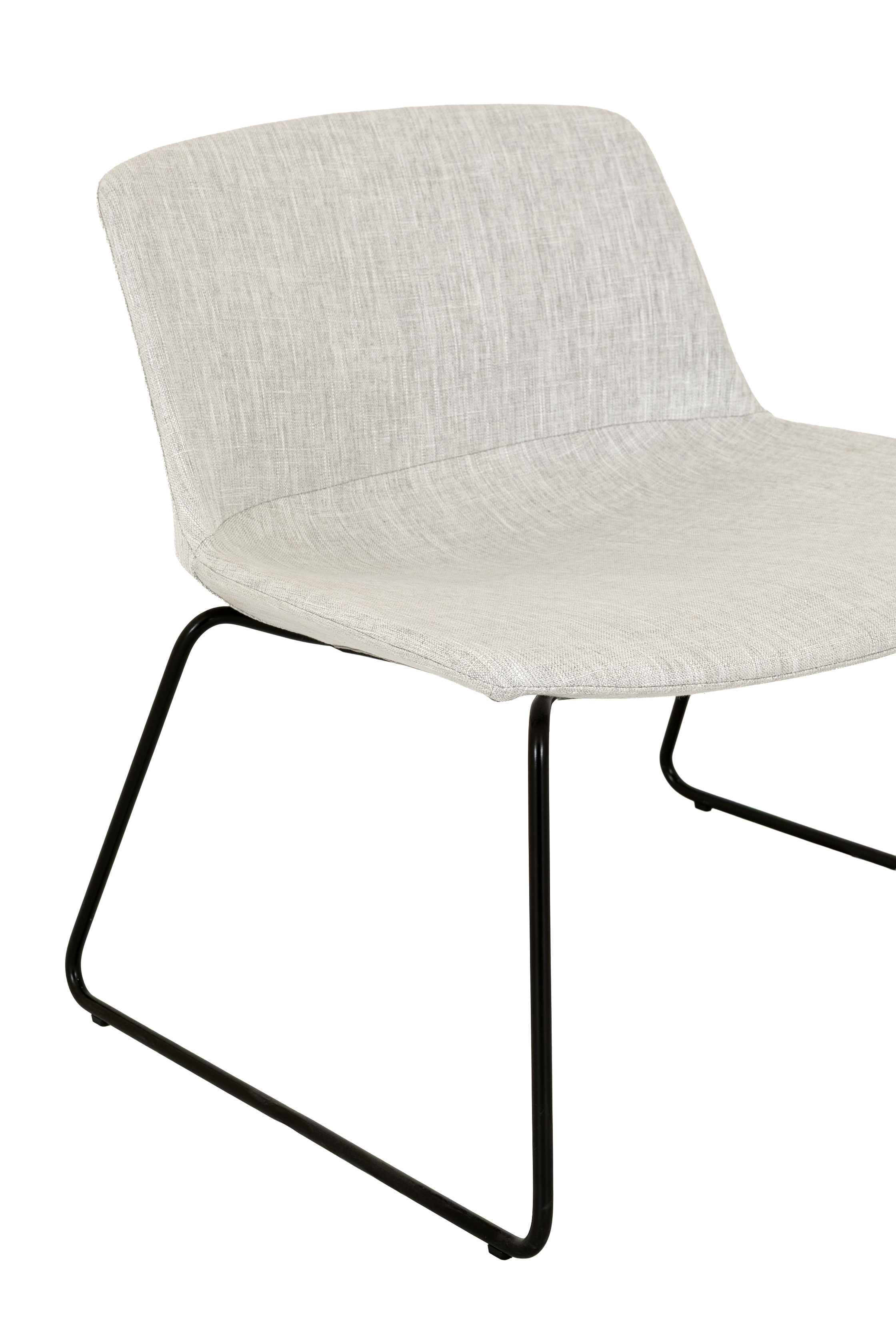 lip lounge chair with Black Powder coated steel frame, Diego Kit Fabric - image 3