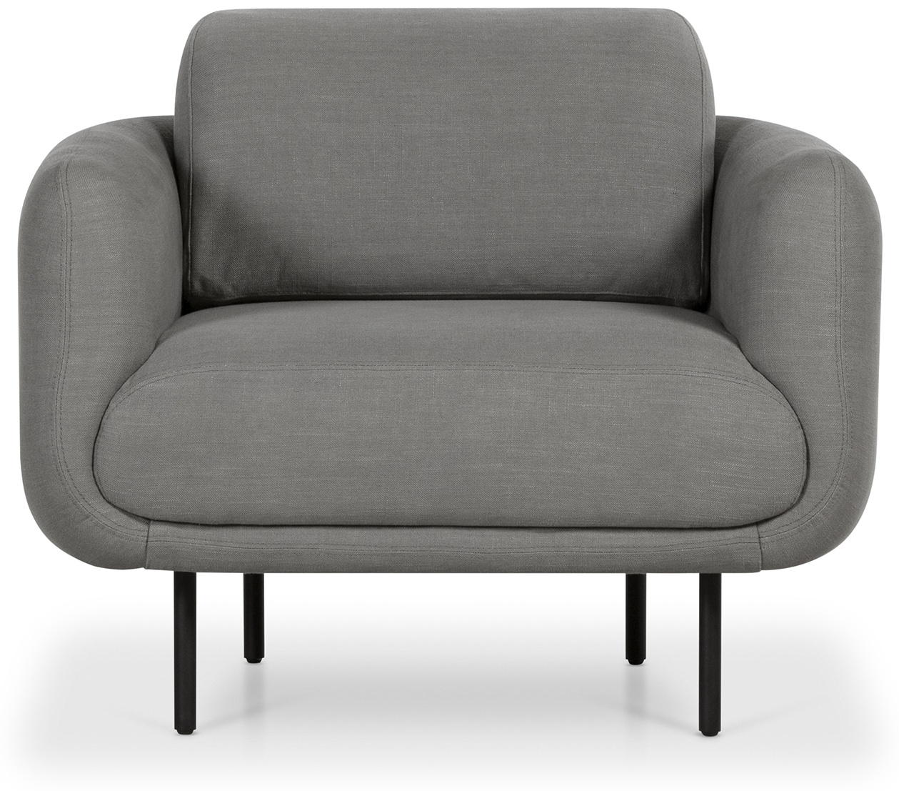 Miro 1 seater sofa with Diego Steel Fabric - image 1