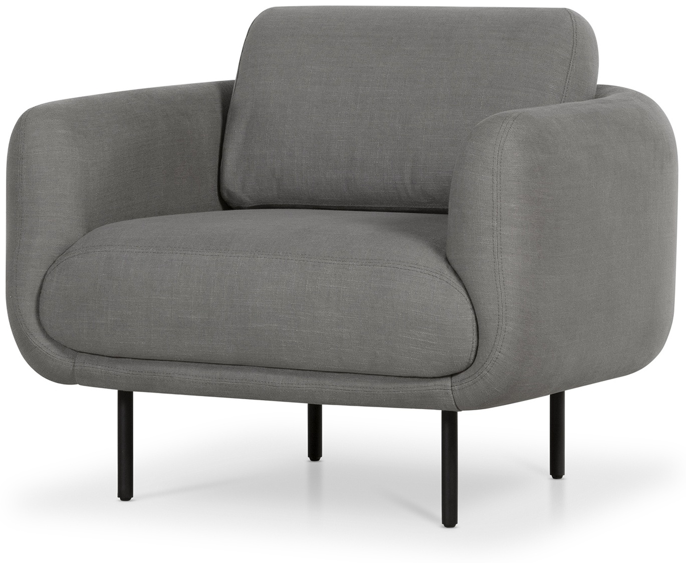 Miro 1 seater sofa with Diego Steel Fabric - image 2