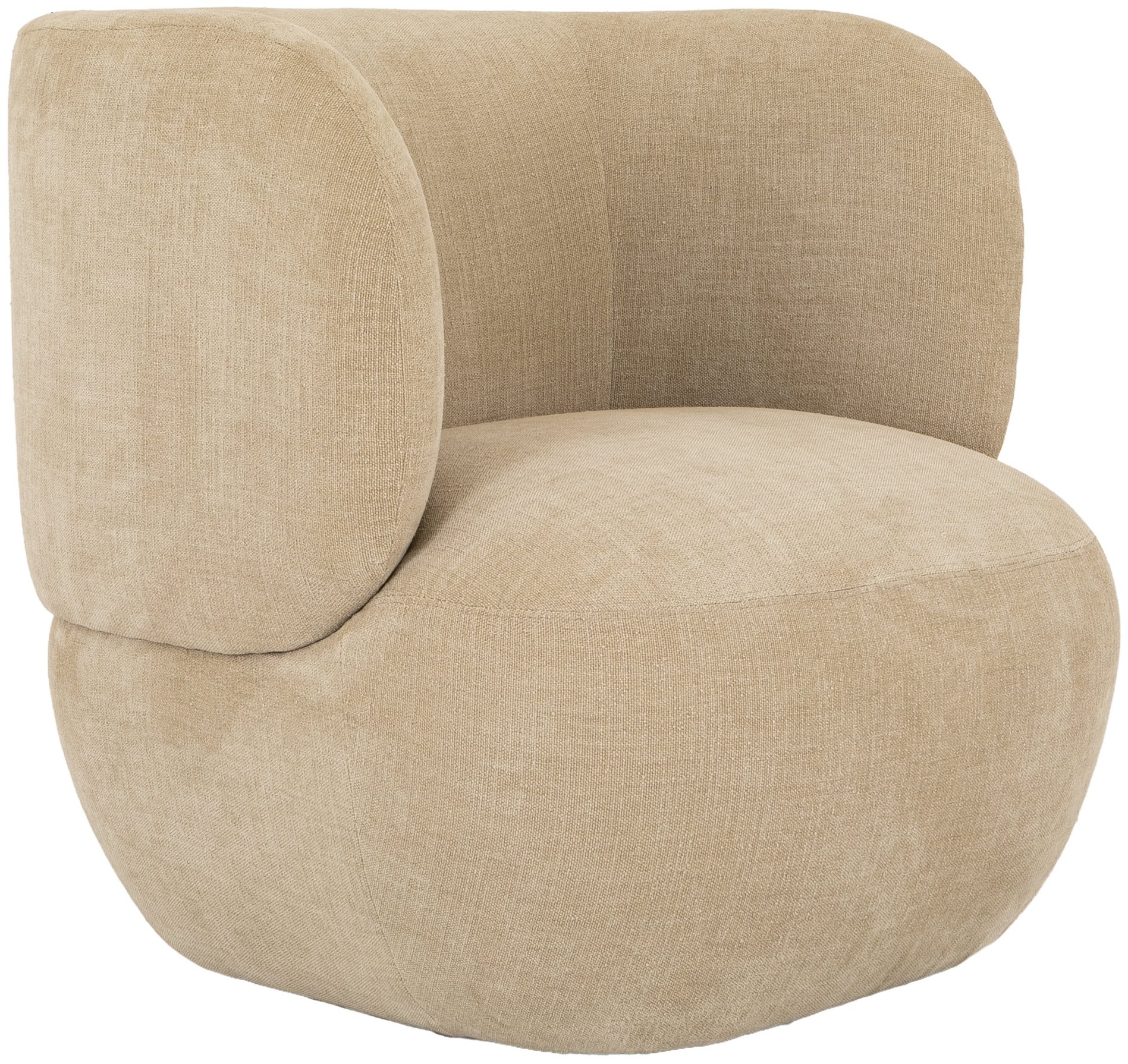 Patricia lounge chair with Chenille Oat Fabric - image 2