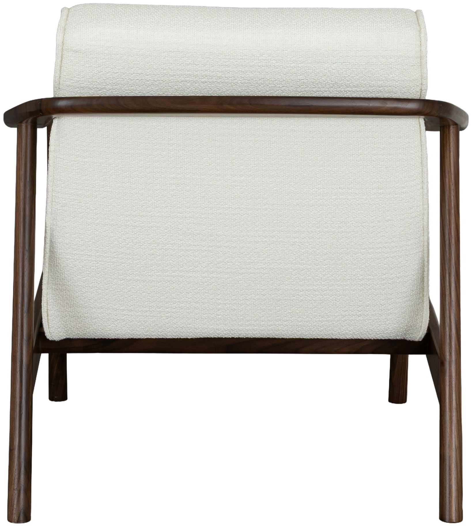 Platos lounge chair with Solid natural walnut frame, Foucle Fabric - image 4