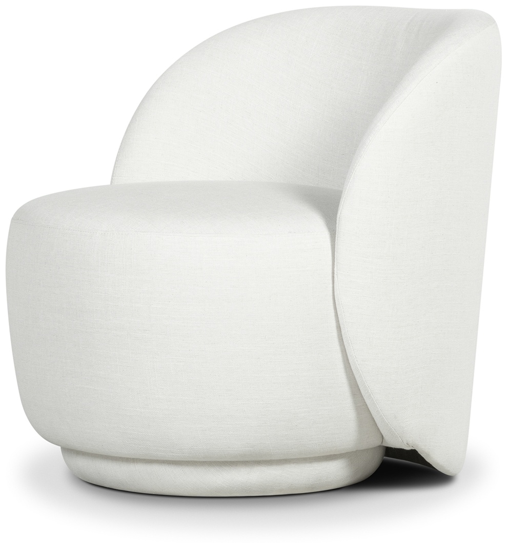 shell 1 seater sofa with Diego Cream Fabric - image 2