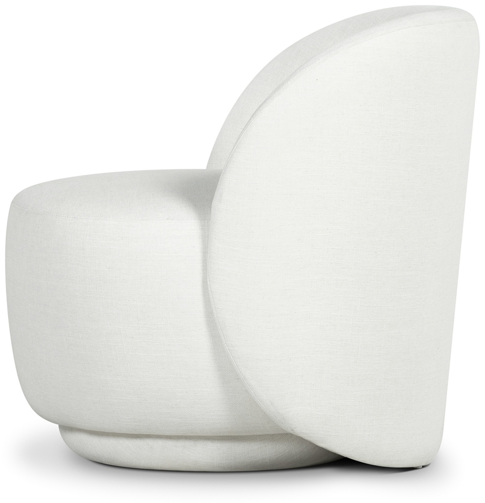 shell 1 seater sofa with Diego Cream Fabric - image 3