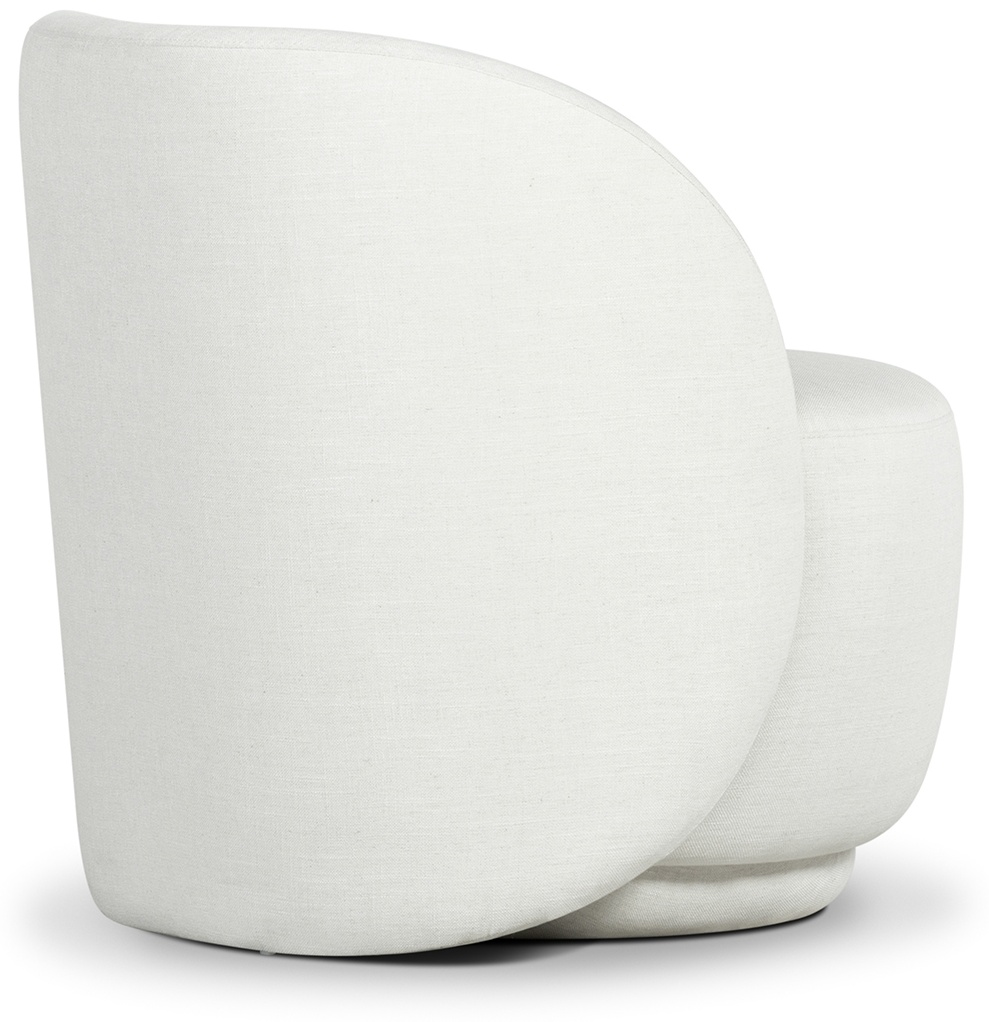 shell 1 seater sofa with Diego Cream Fabric - image 5