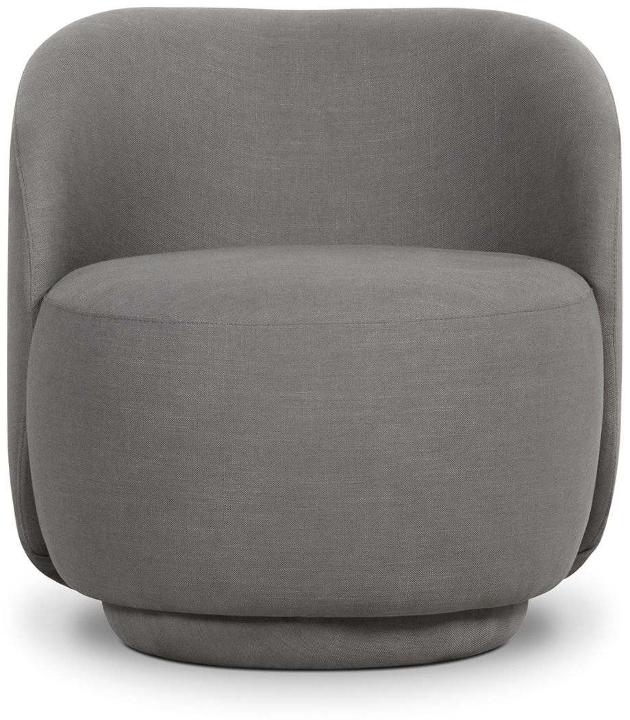 shell 1 seater sofa with Diego Steel Fabric - image 1
