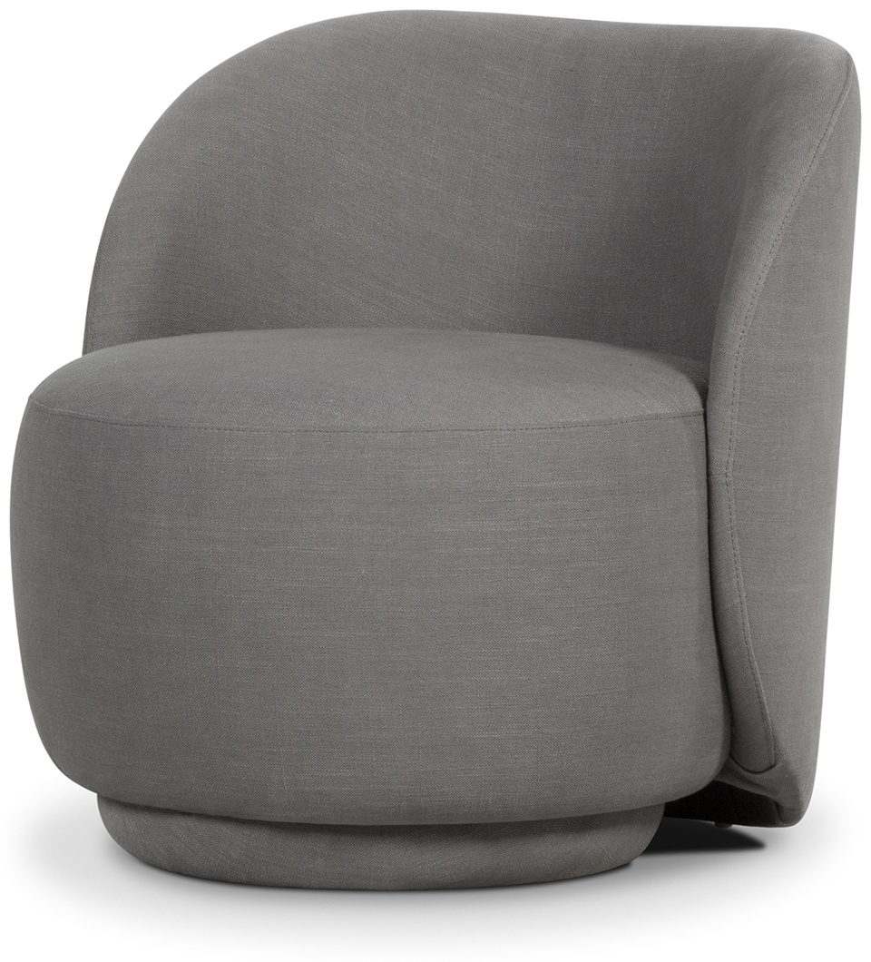 shell 1 seater sofa with Diego Steel Fabric - image 2