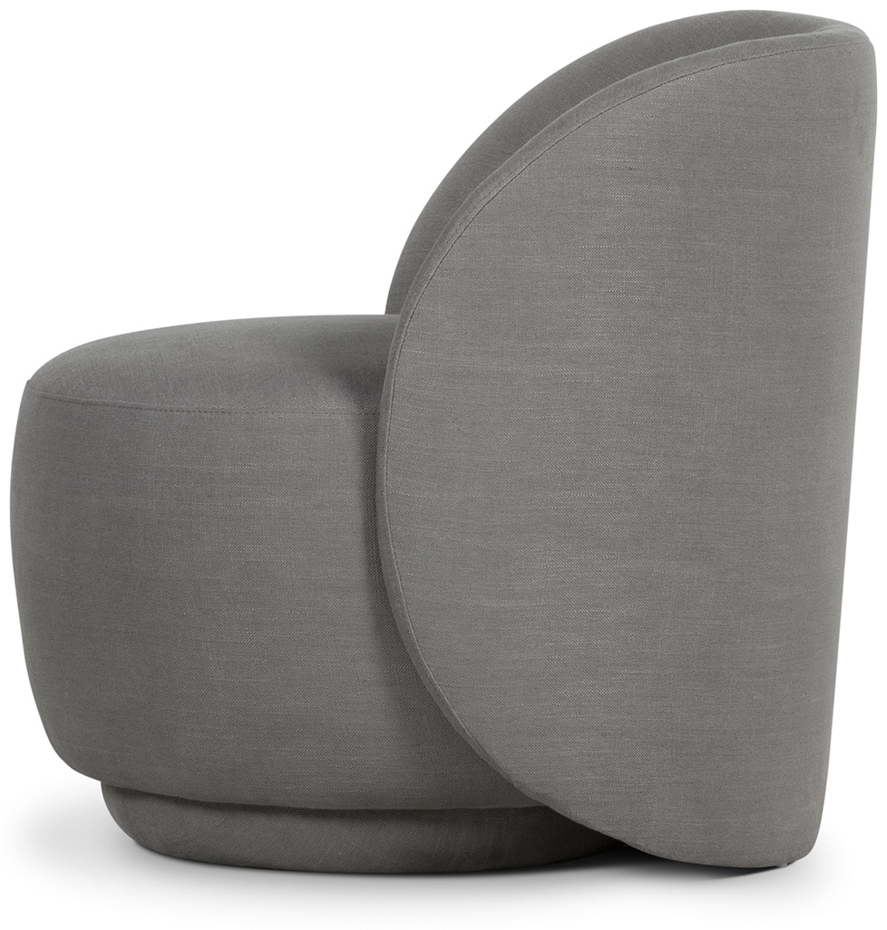 shell 1 seater sofa with Diego Steel Fabric - image 3