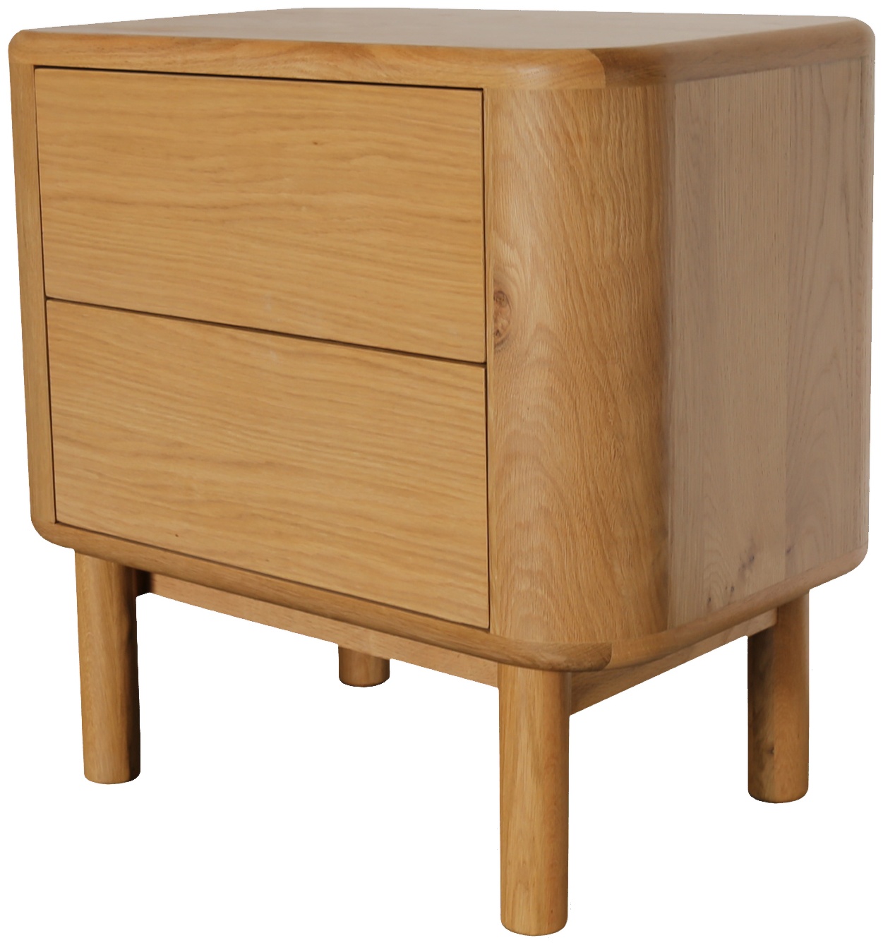 Froda Bedside Cabinet with Natural oak veneer frame - image 1