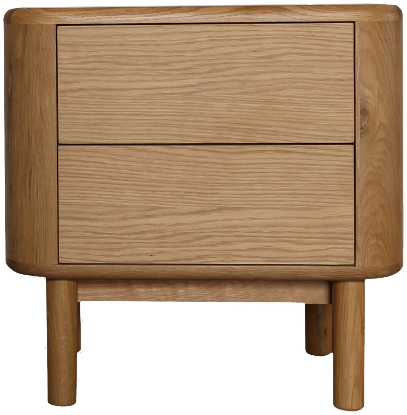 Froda Bedside Cabinet with Natural oak veneer frame - image 2
