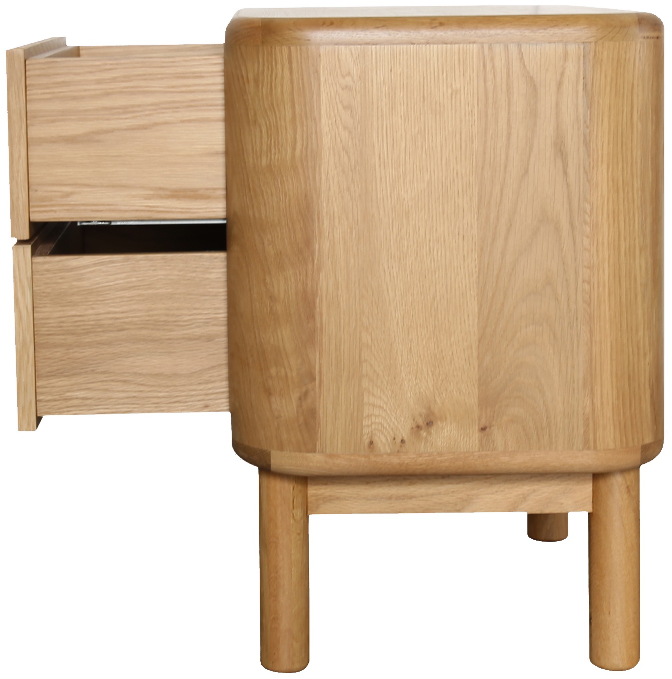 Froda Bedside Cabinet with Natural oak veneer frame - image 3