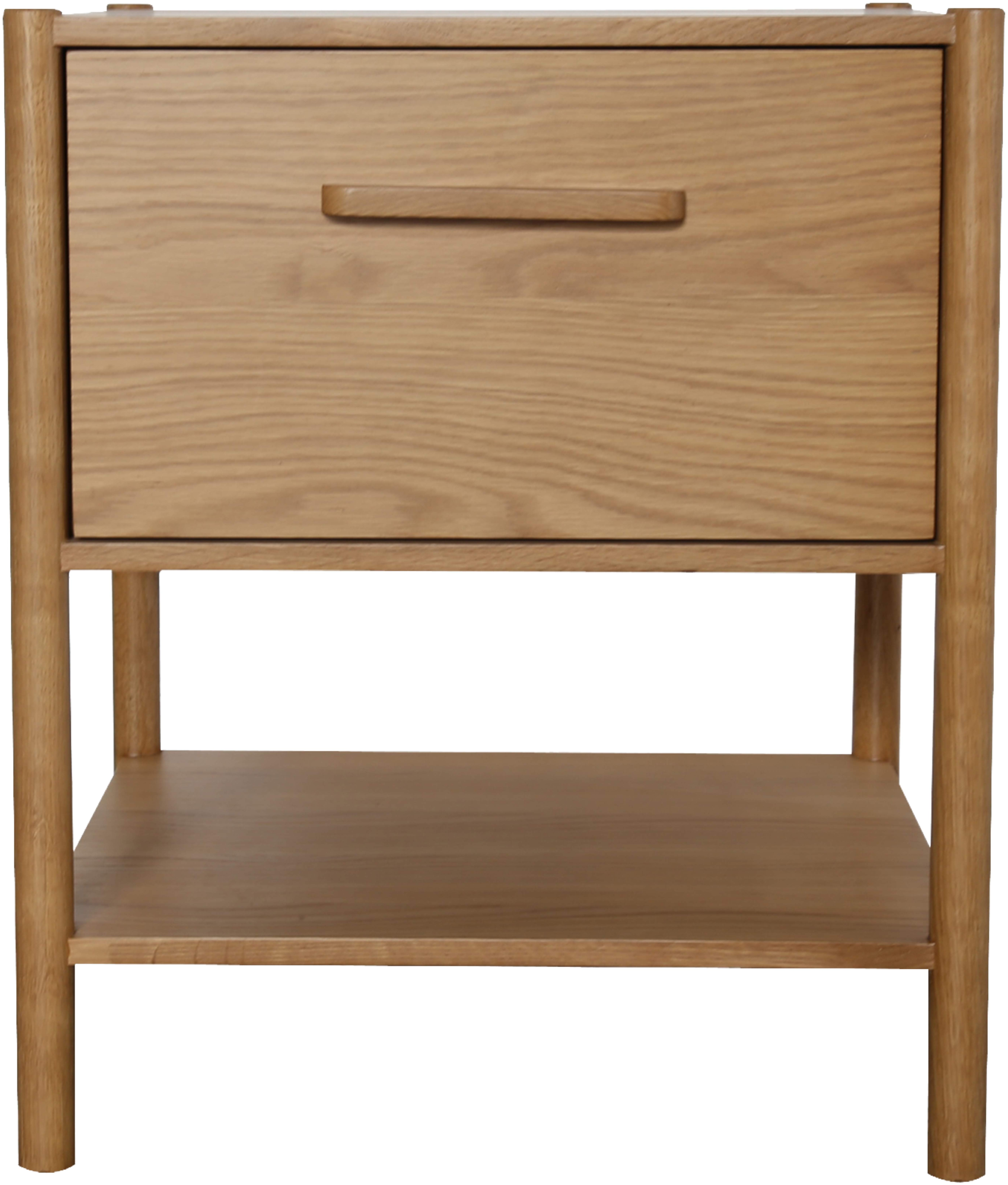Lumen bedside table with Solid natural oak frame, Natural oak veneer body - image 1