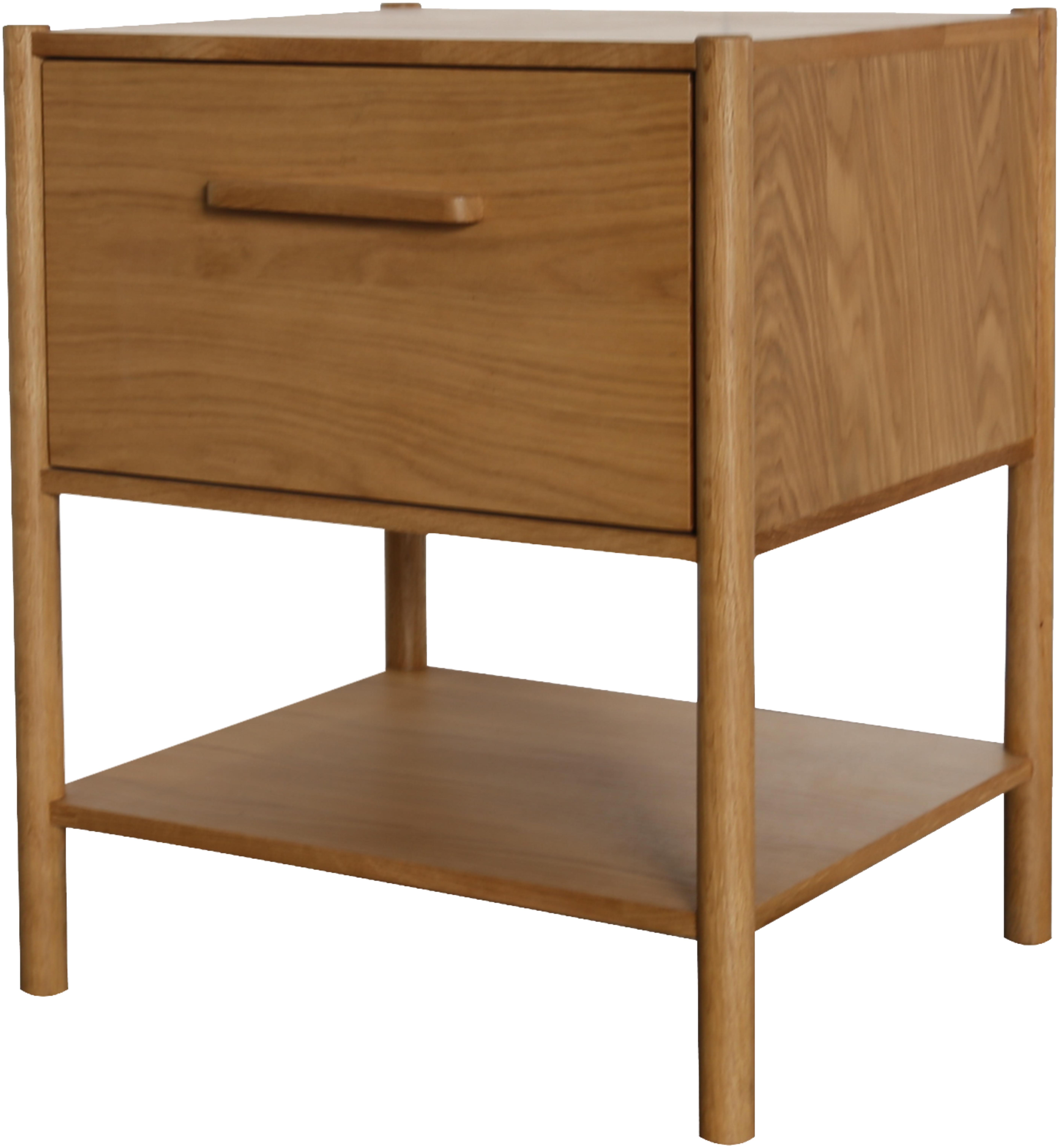 Lumen bedside table with Solid natural oak frame, Natural oak veneer body - image 2