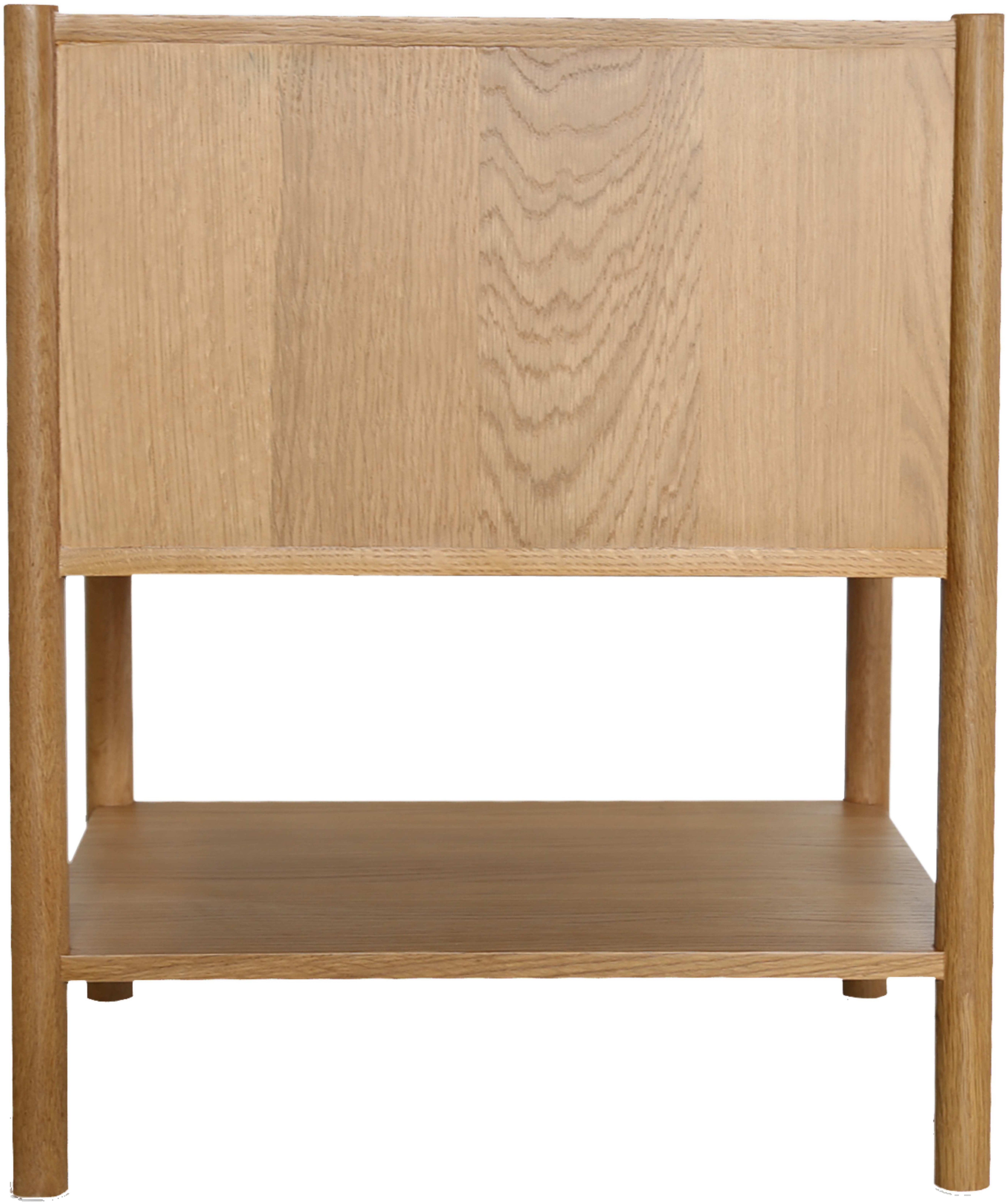 Lumen bedside table with Solid natural oak frame, Natural oak veneer body - image 4