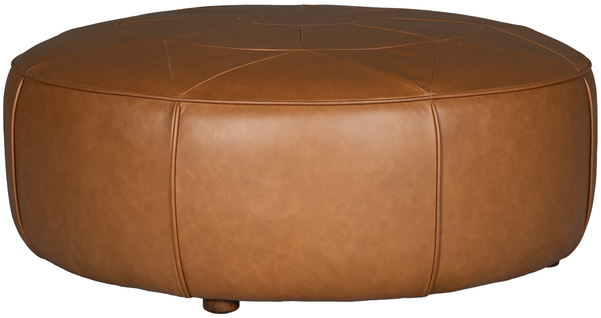 Compass ottoman with Panama Tan Leather - image 1