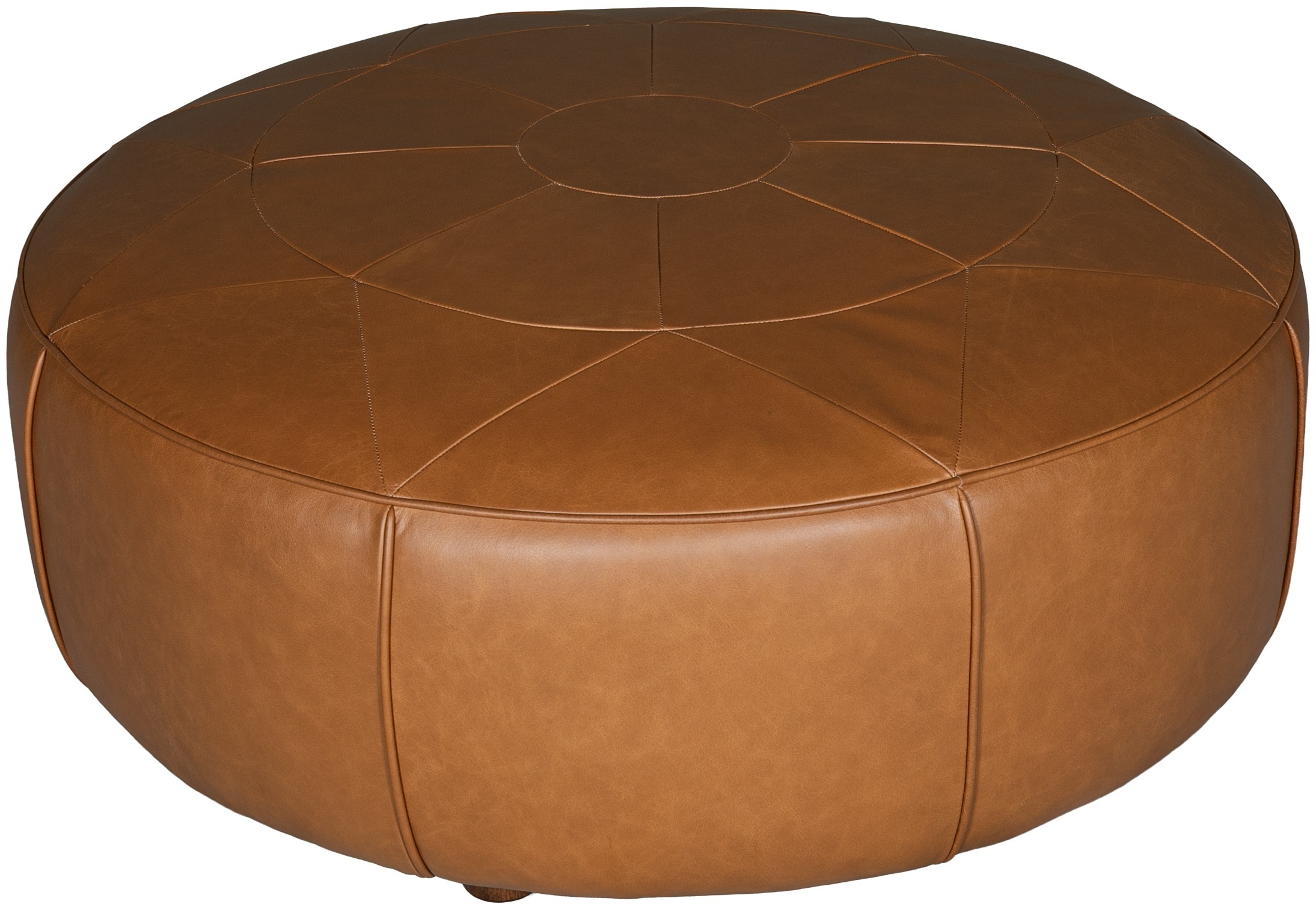 Compass ottoman with Panama Tan Leather - image 2