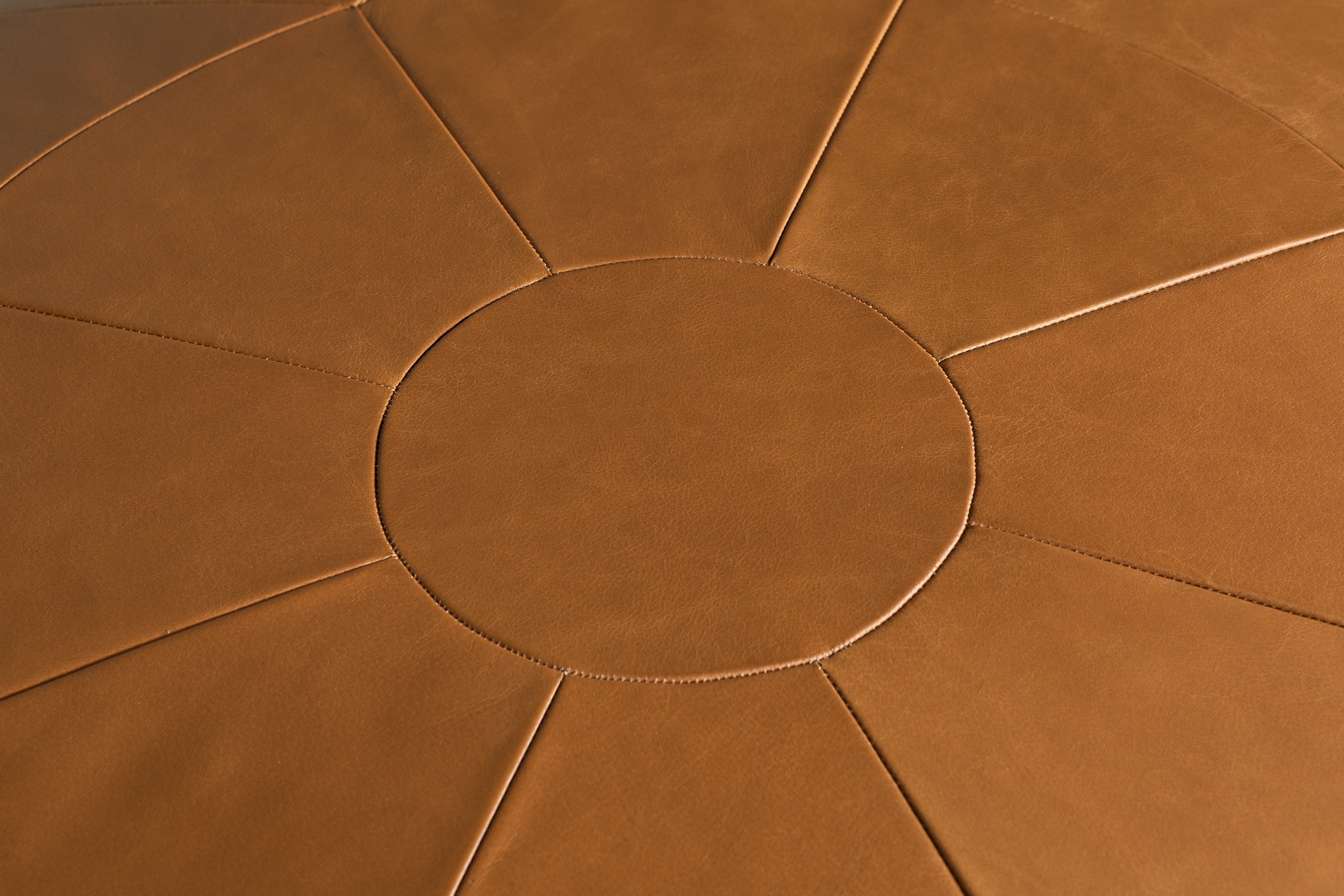 Compass ottoman with Panama Tan Leather - image 3