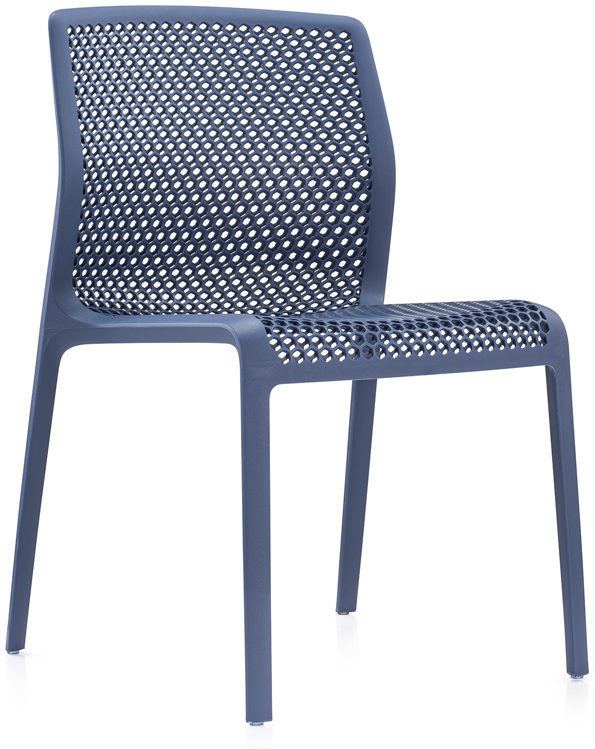 silla de comedor bee con marco de polipropileno azul - image 1