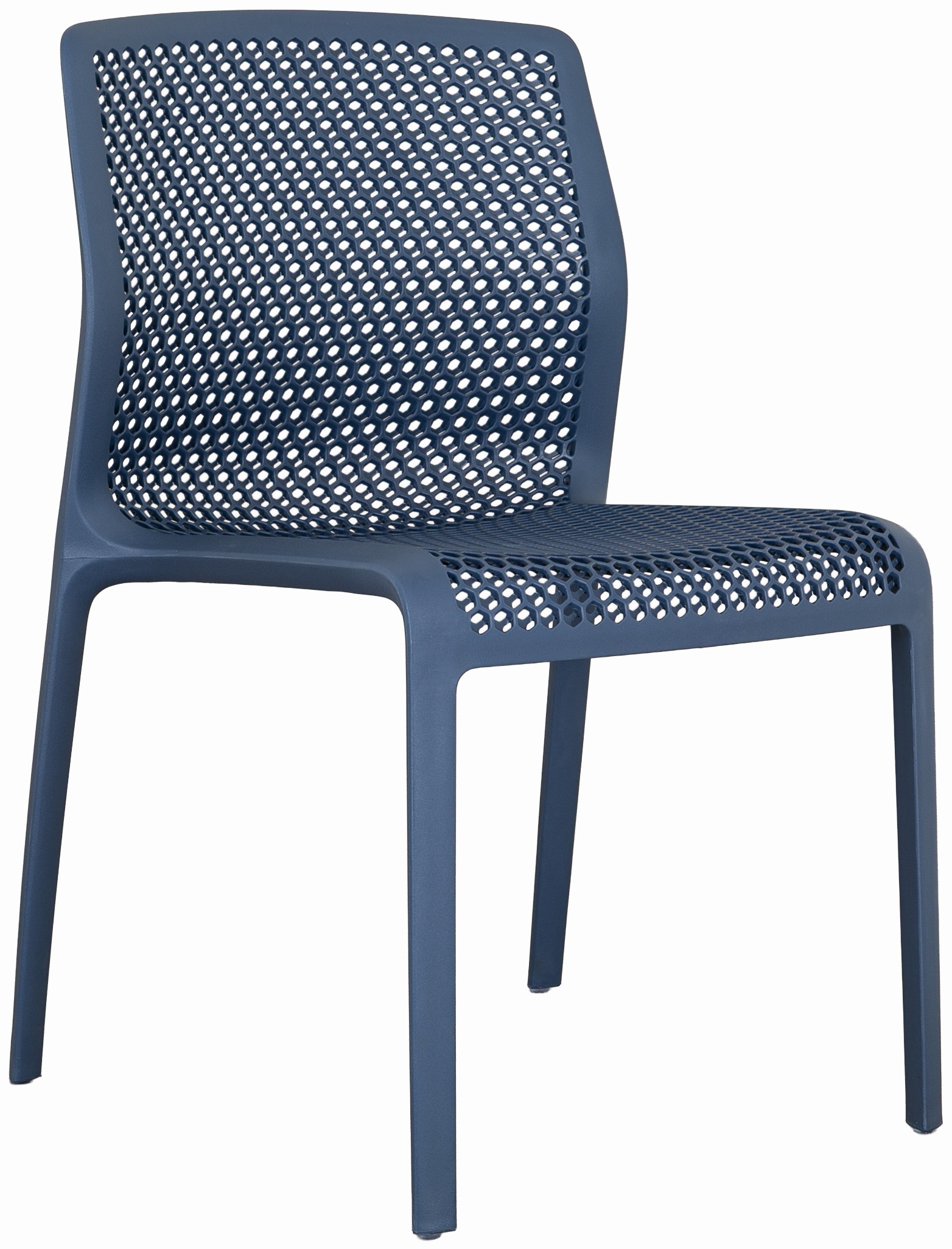 silla de comedor bee con marco de polipropileno azul - image 2