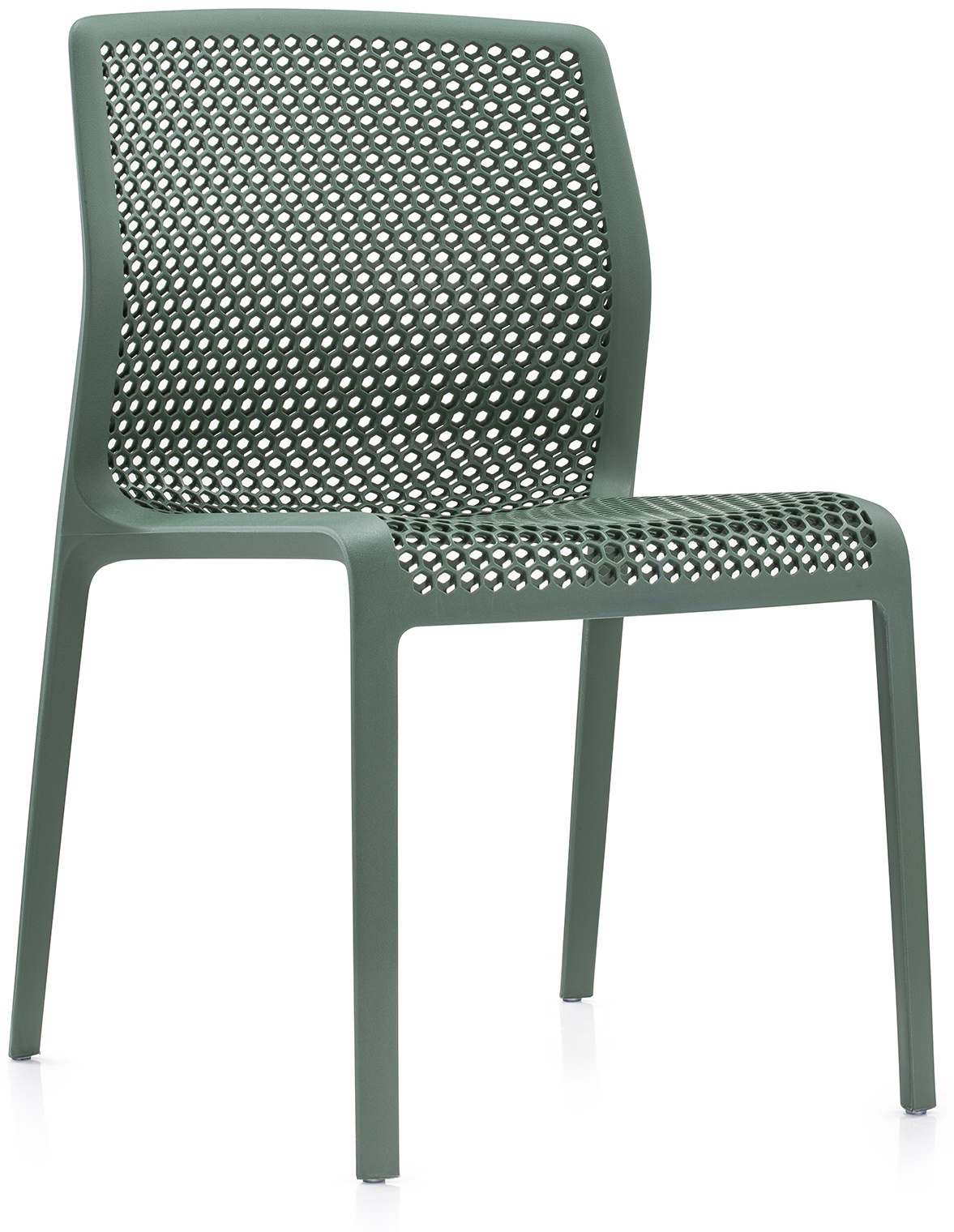 silla de comedor bee con marco de polipropileno verde - image 1