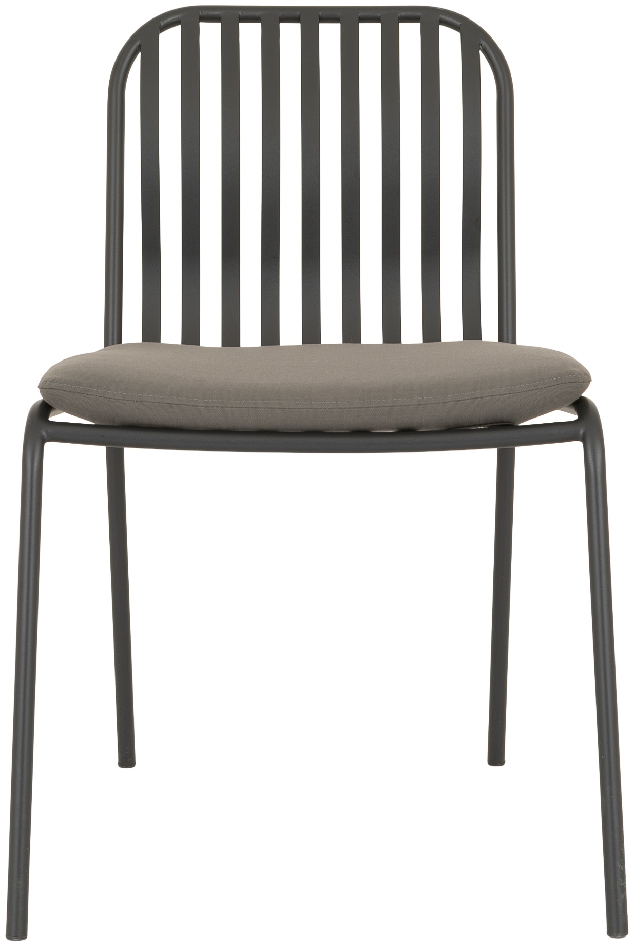Petrol Side Chair with Black Powder coated steel frame, Solara Charcoal Fabric - image 1