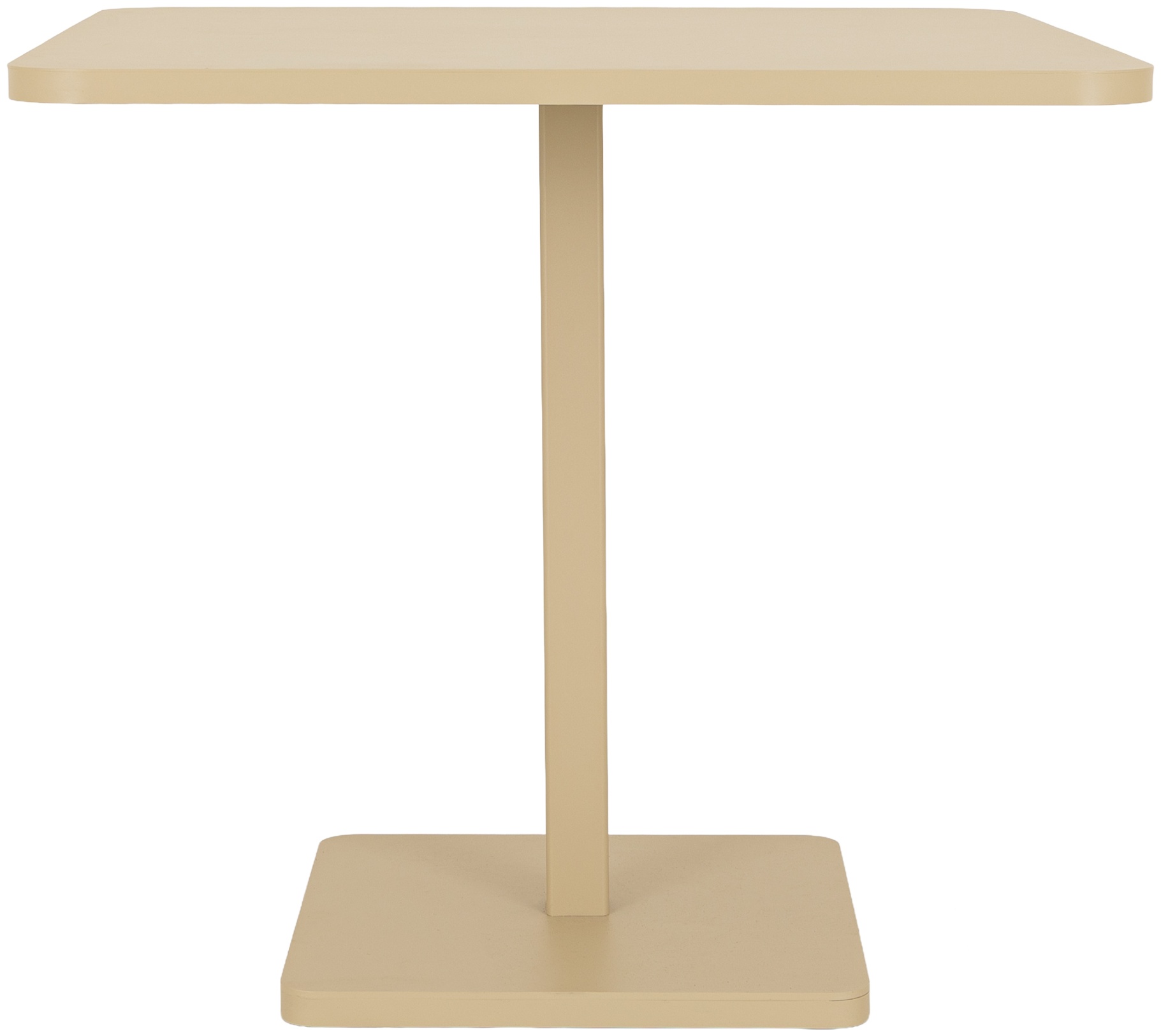 Mesa Cuadrada Incline 80 con marco de acero beige con pintura electrostática, 80 cm - image 1