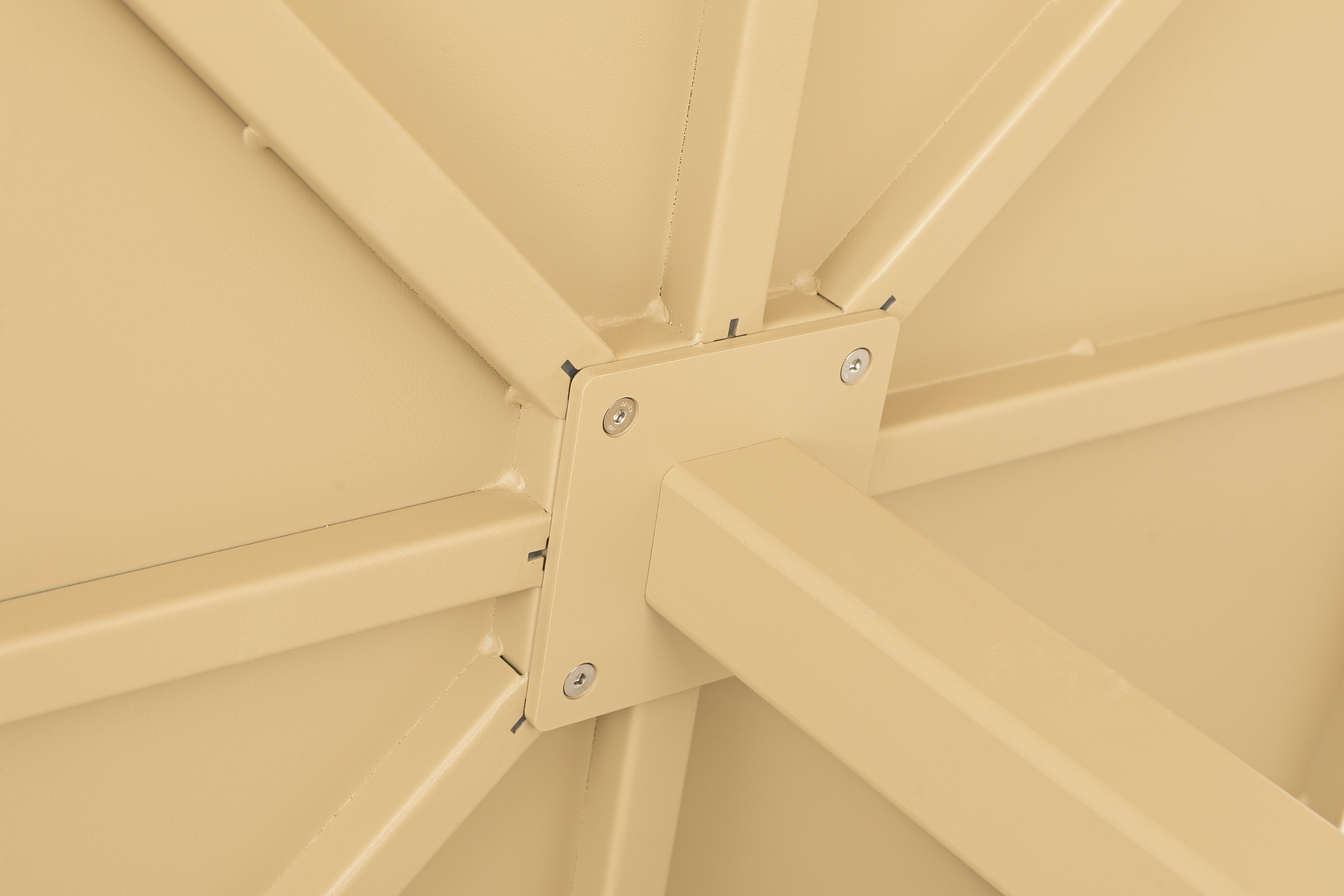 Incline Square Table 80 with Biege Powder coated steel frame, 80 cm - image 3