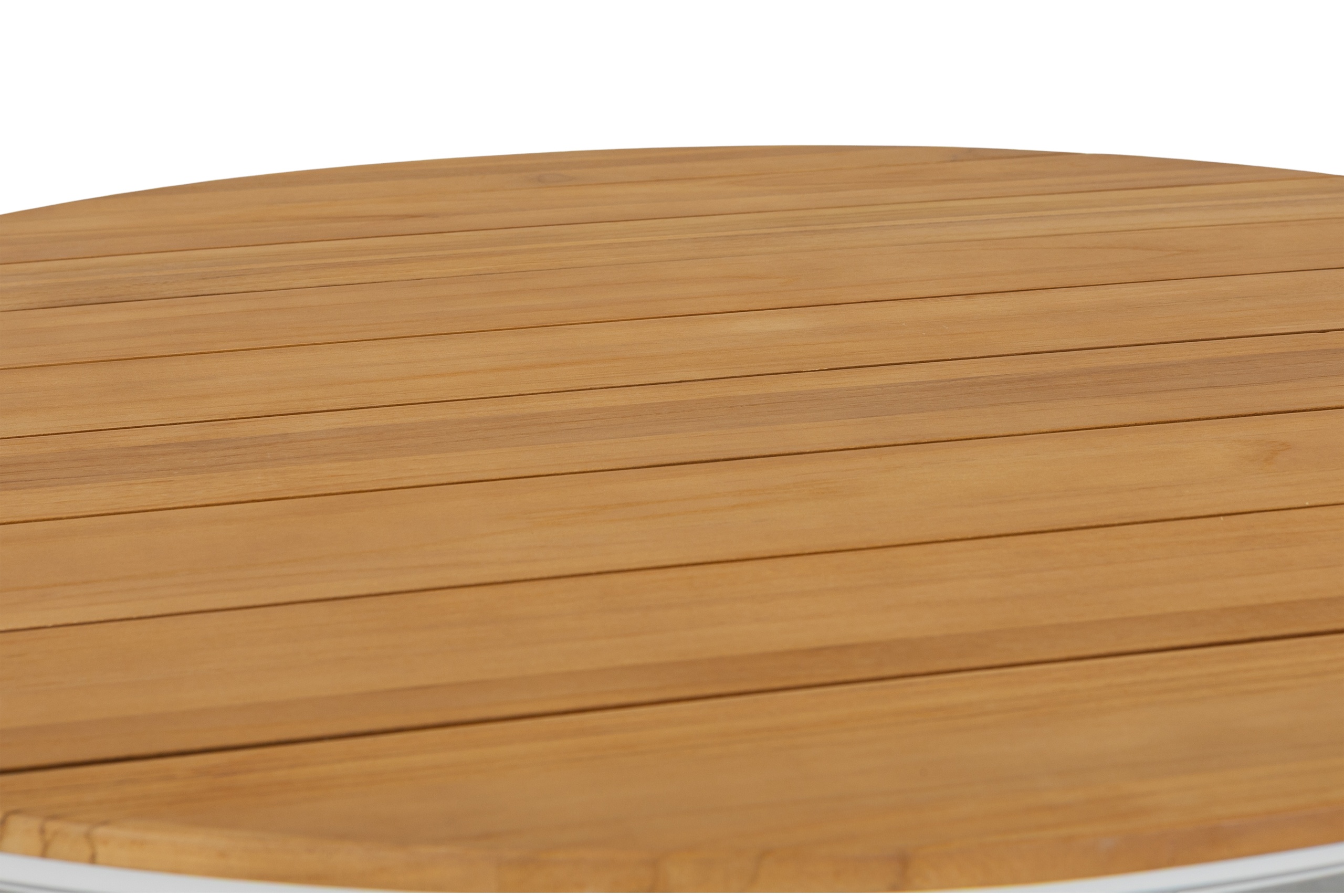 Mesa de trompeta con sobre de teca y cuerpo de teca, 120 cm. - image 1