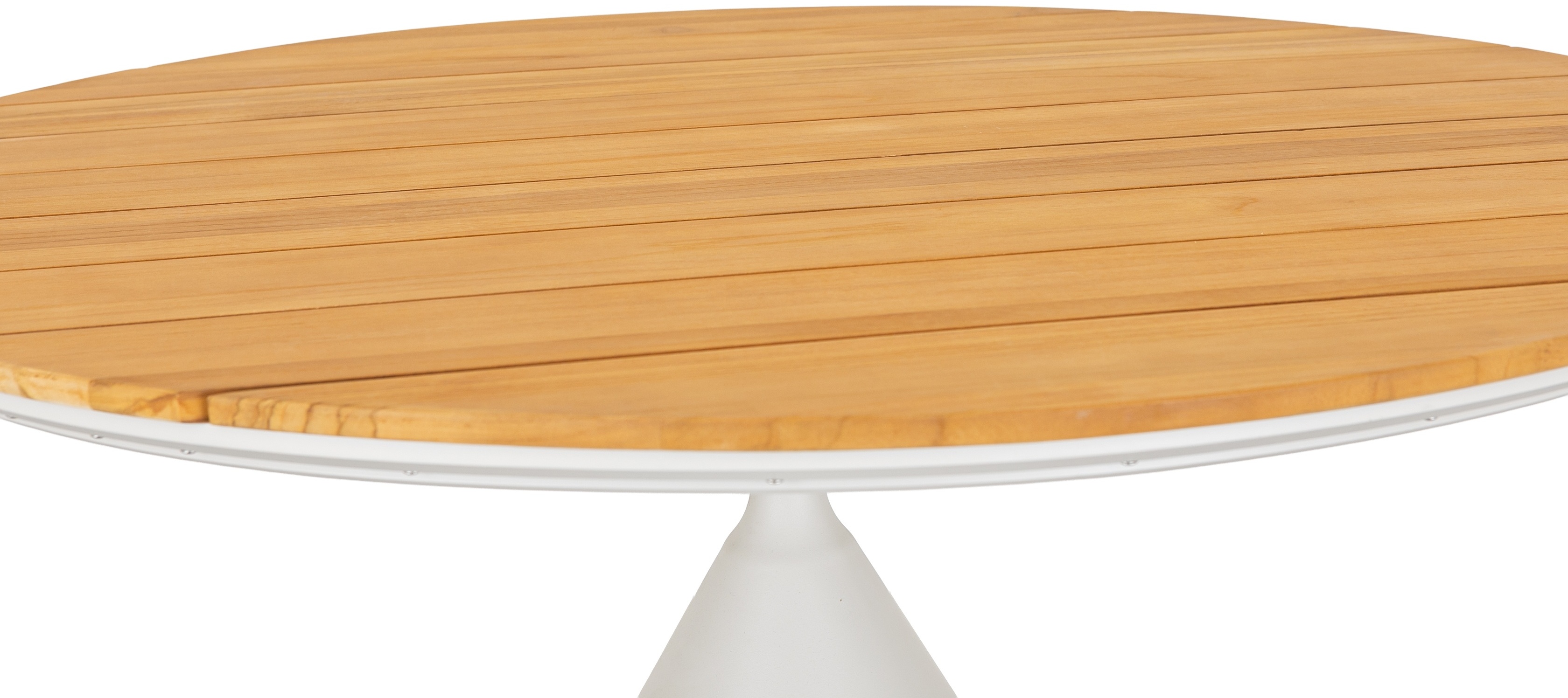 Mesa de trompeta con sobre de teca y cuerpo de teca, 120 cm. - image 2