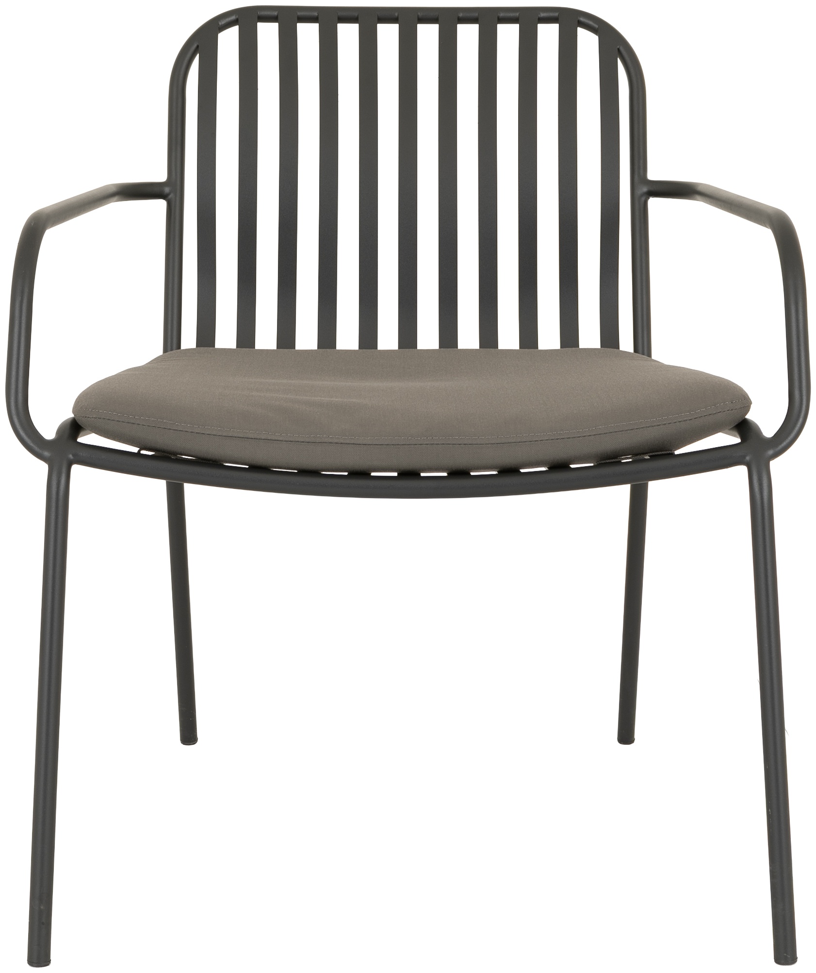 Petrol Lounge Chair with Black Powder coated steel frame, Solara Charcoal Fabric - image 2