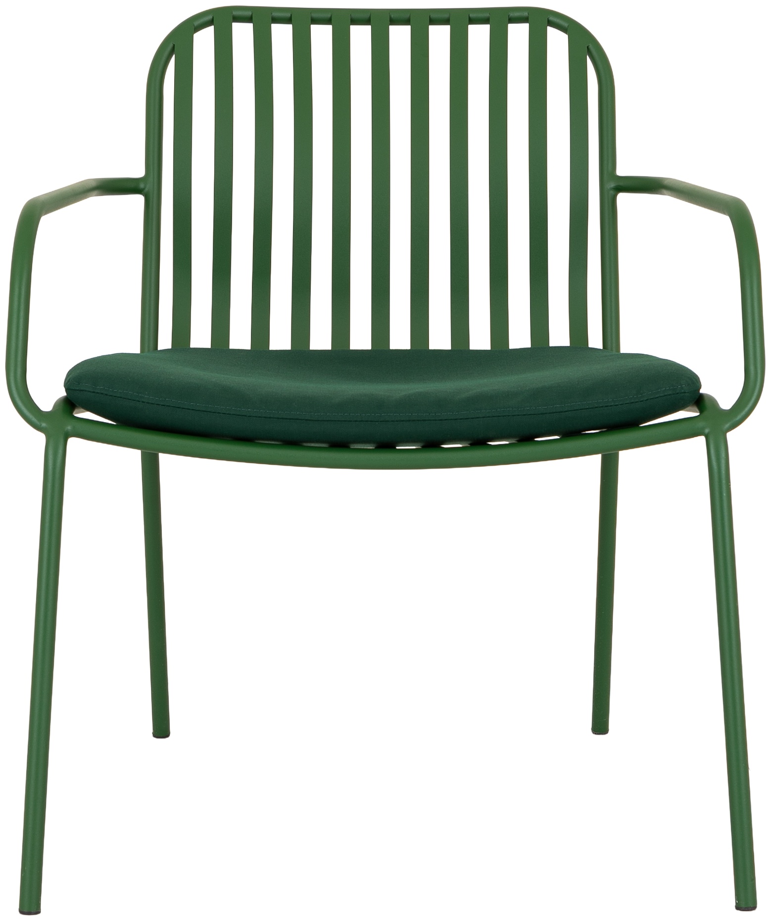 Poltrona Petrol con marco de acero pintura electrostática verde, tela Solara Forest Green. - image 1