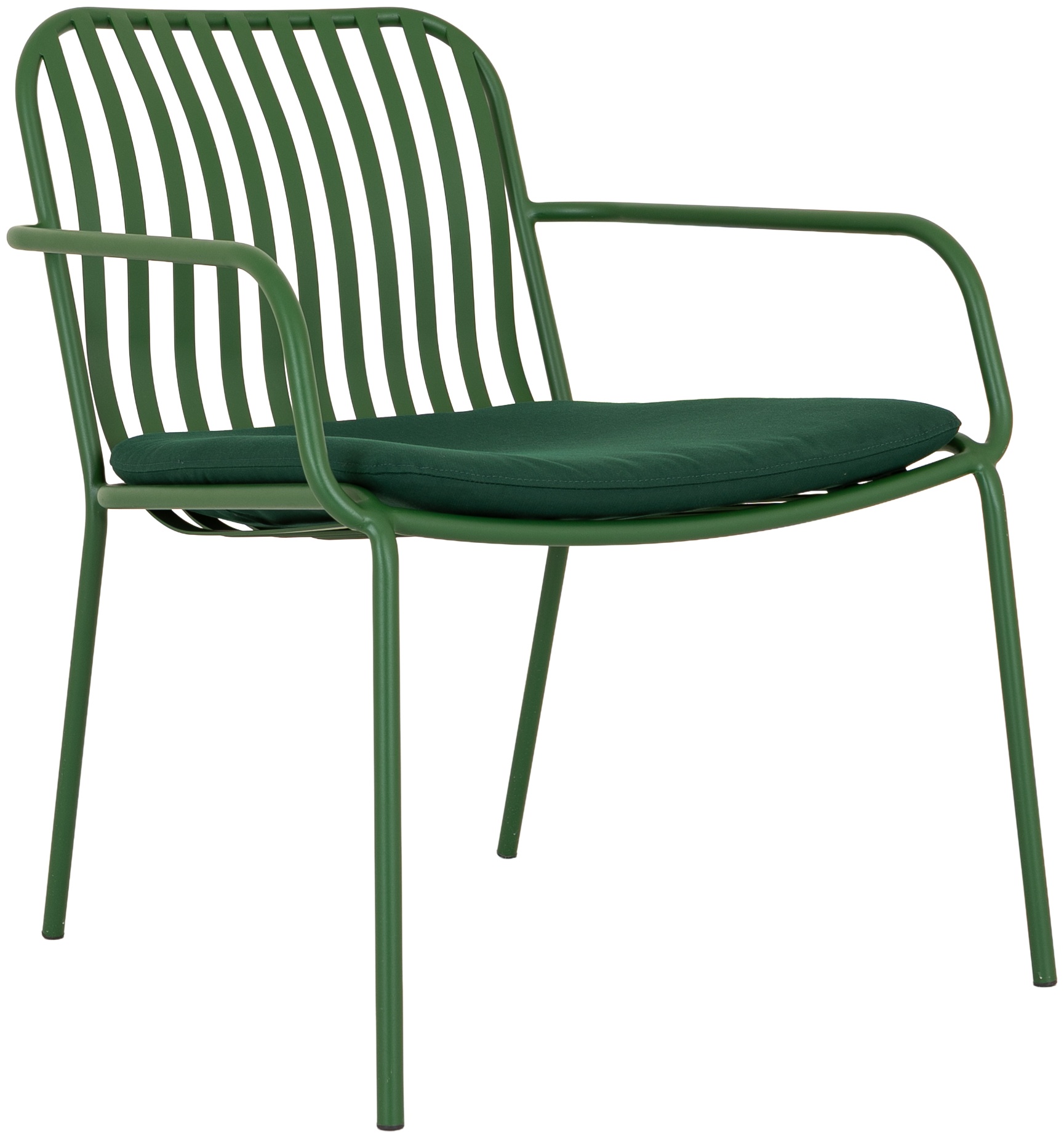 Petrol Lounge Chair with Green Powder coated steel frame, Solara Forest Green Fabric - image 2