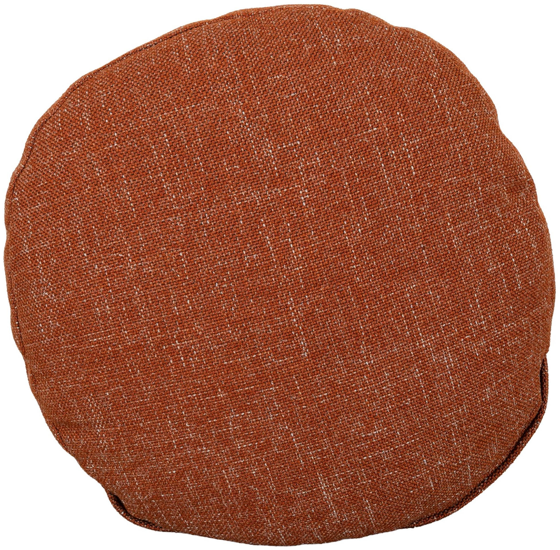 Round pillow with HIM Rust Red Fabric - image 2