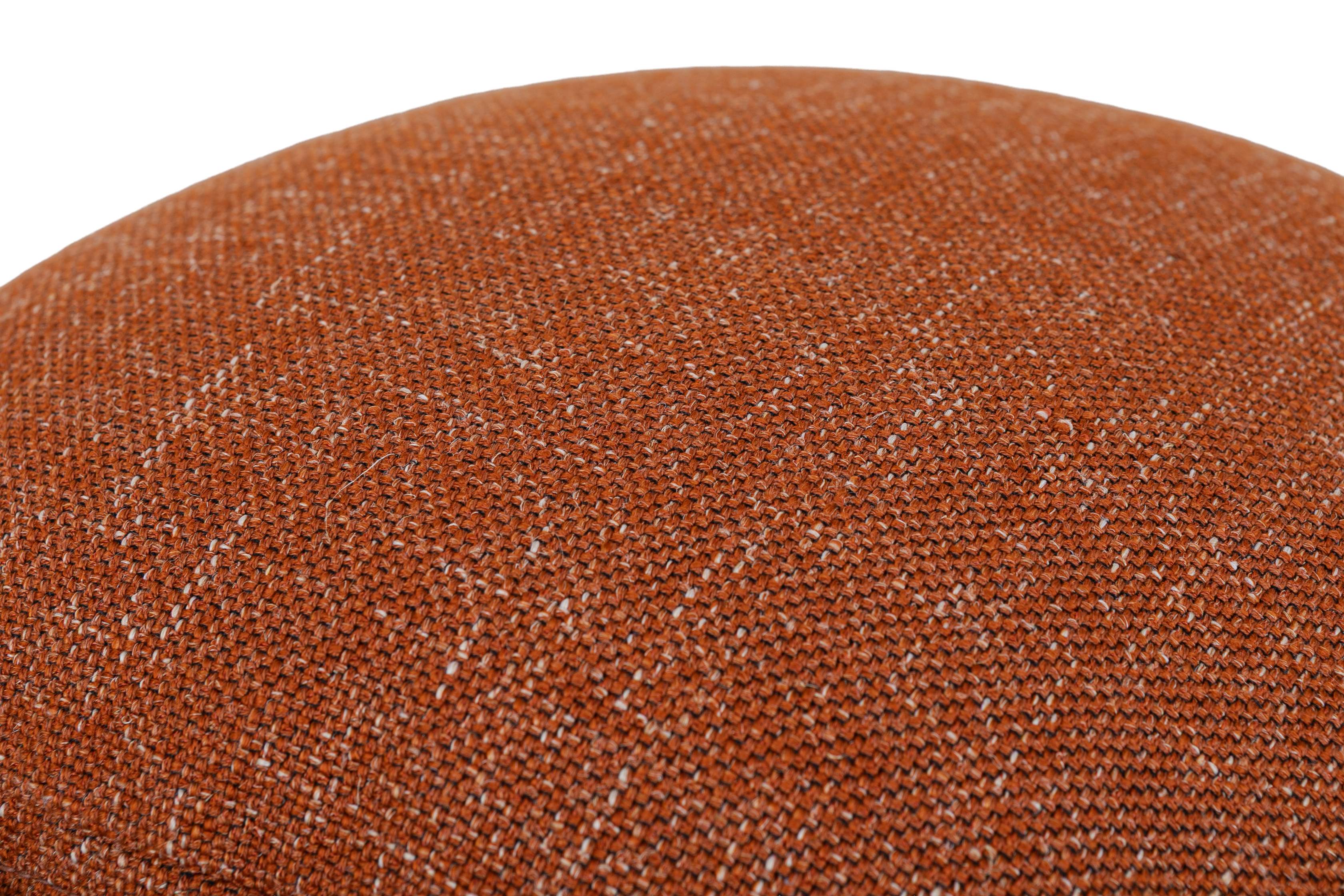 Round pillow with HIM Rust Red Fabric - image 3
