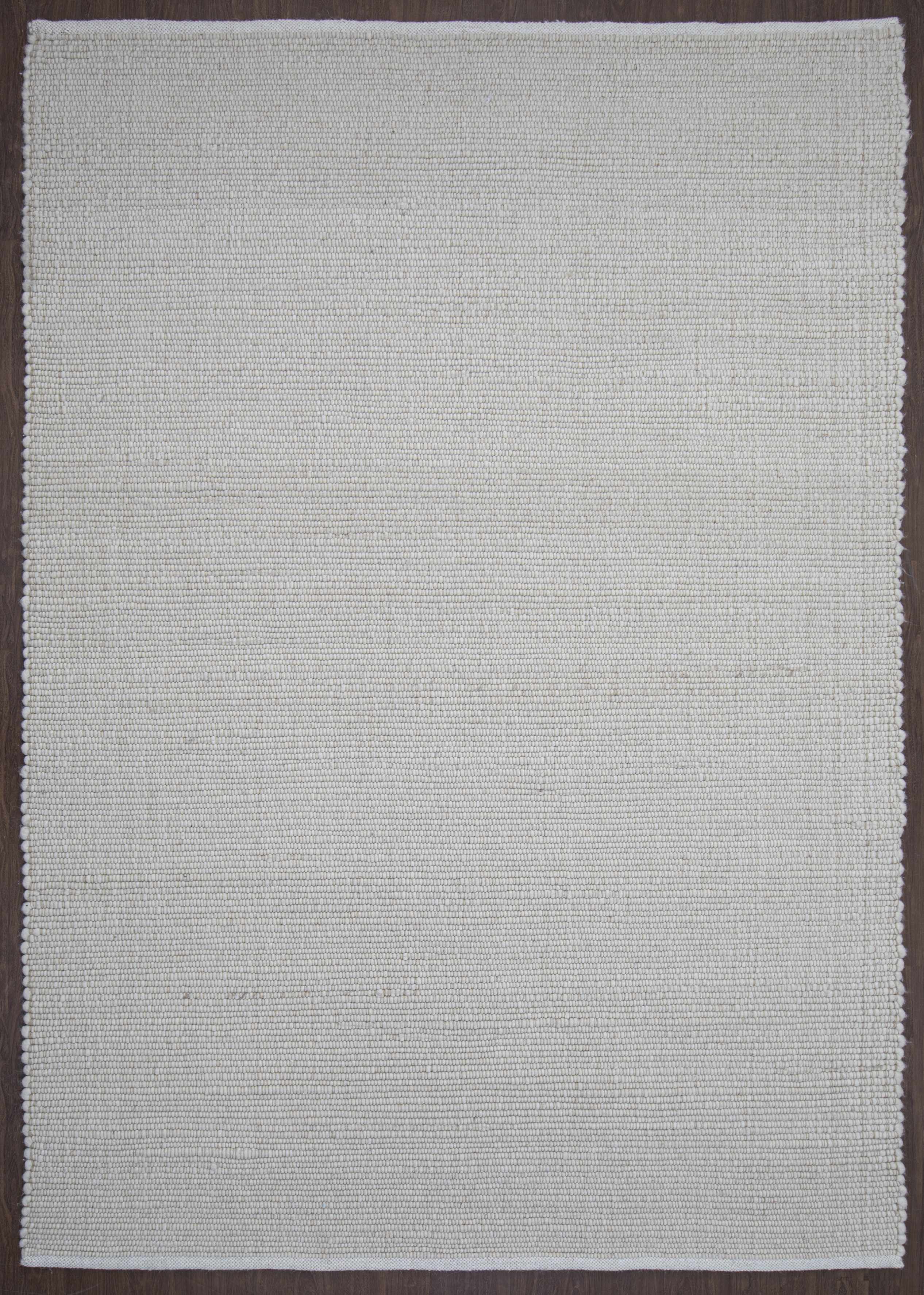 Alfombra Abana con marco de lana Oyster, 6x9 cm - image 1