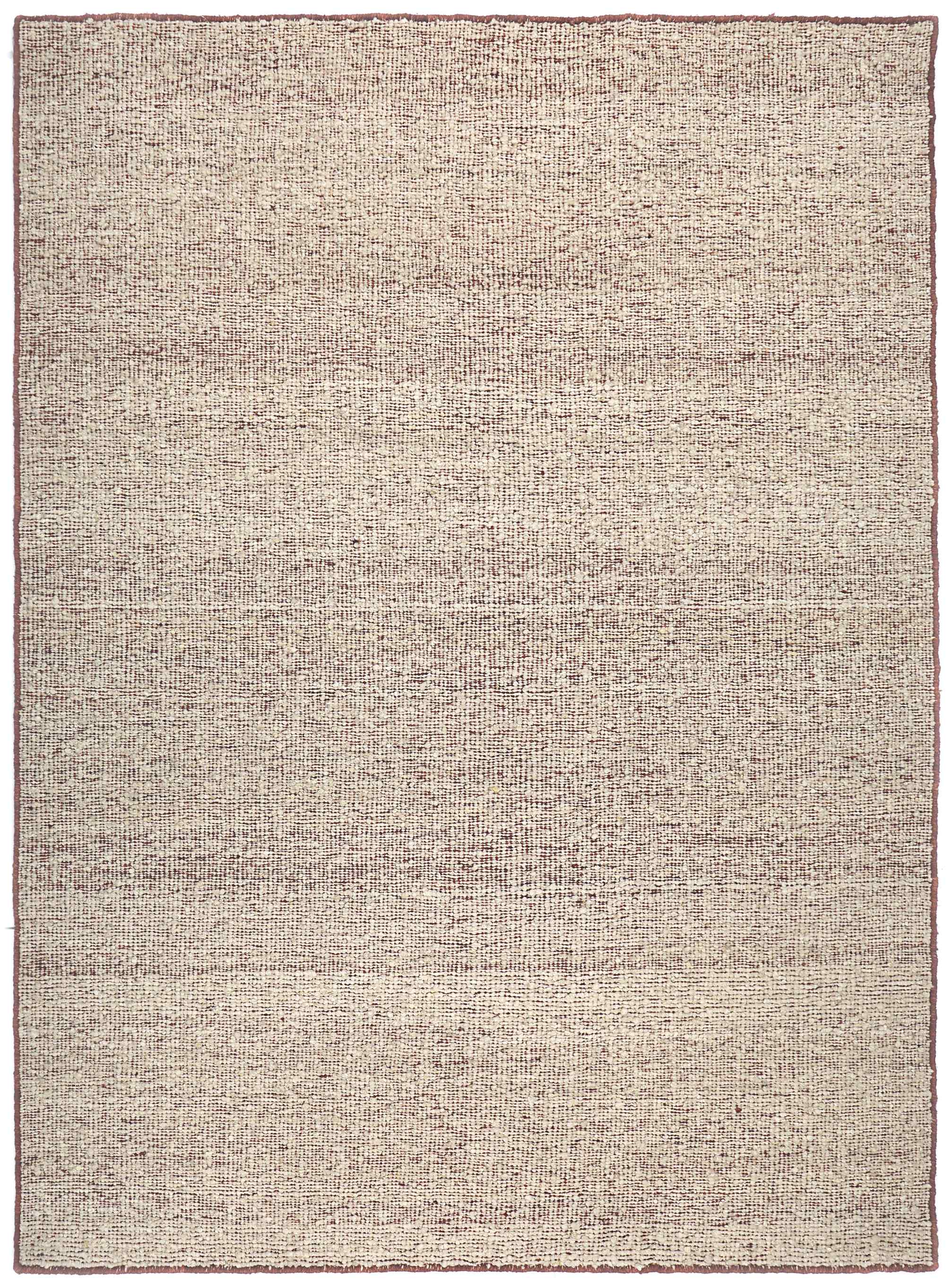 Alfombra Sanford con marco de lana de arroz marrón, 12x15 cm - image 1