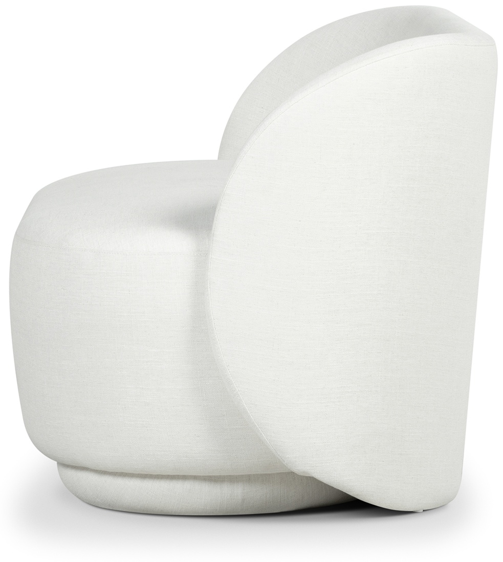 Sofá de 2 puestos Shell con tela Diego Cream. - image 3