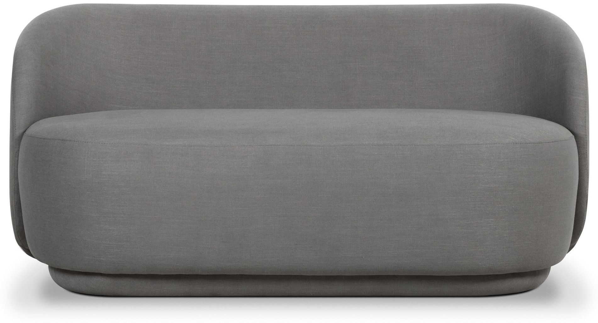 Shell 2 seater sofa with Diego Steel Fabric - image 1