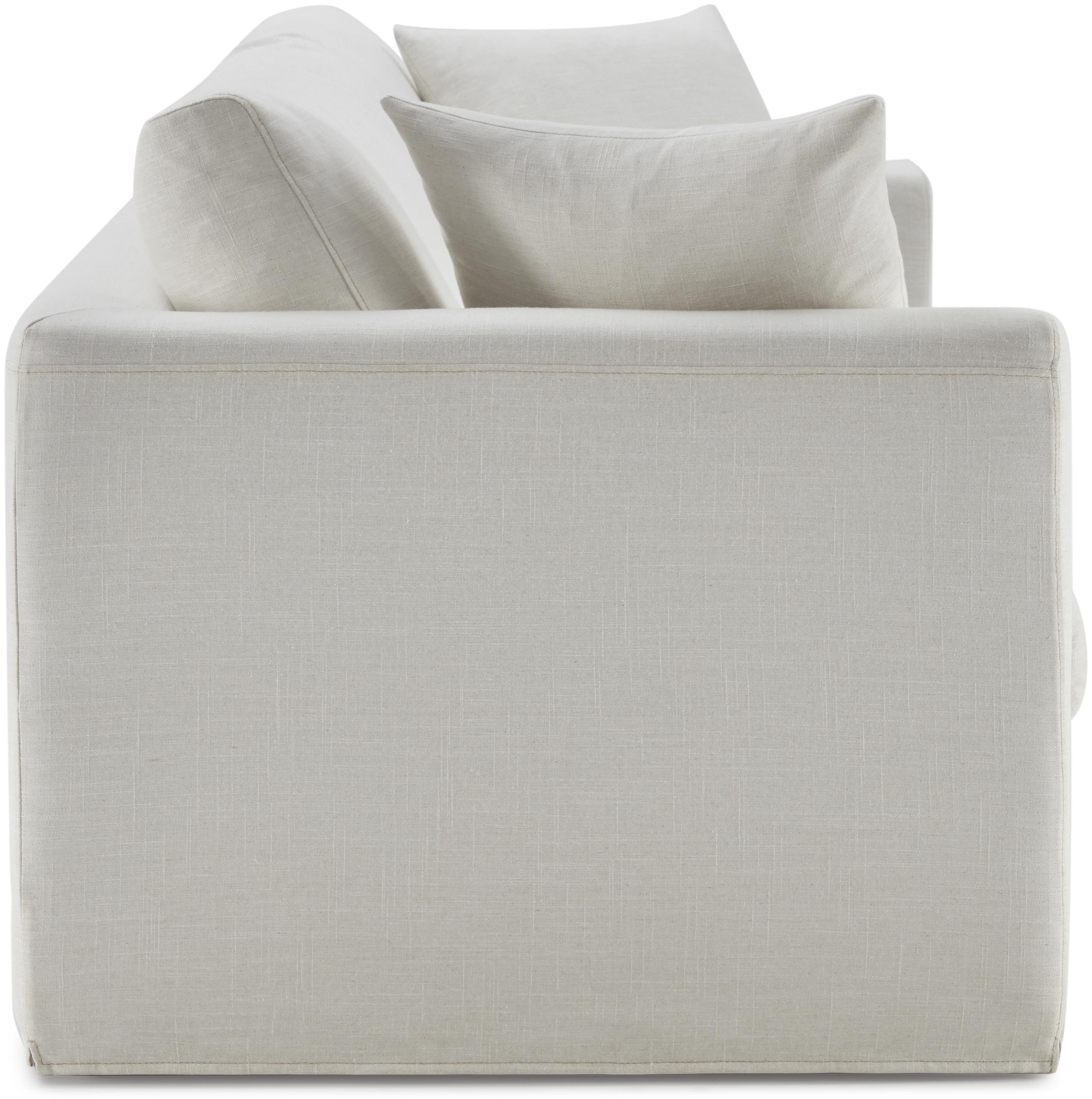 sofá de 3 puestos breeze con tela FLW en blanco hueso. - image 2