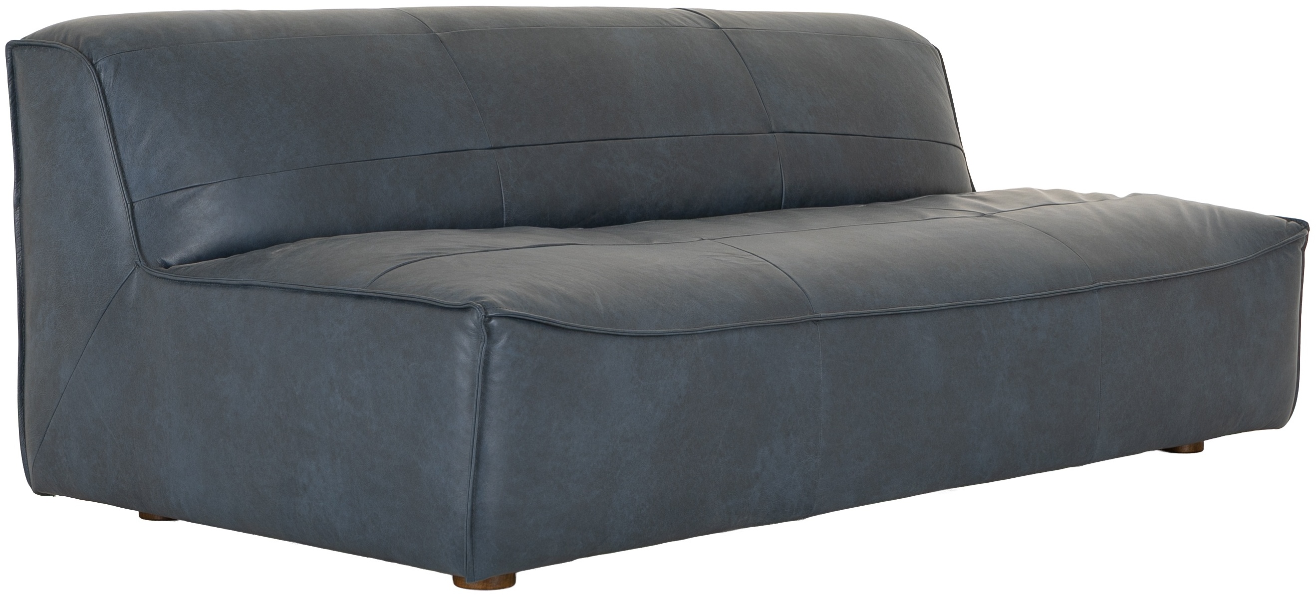 Crest 3 seater sofa with Oxford Blue Leather - image 2