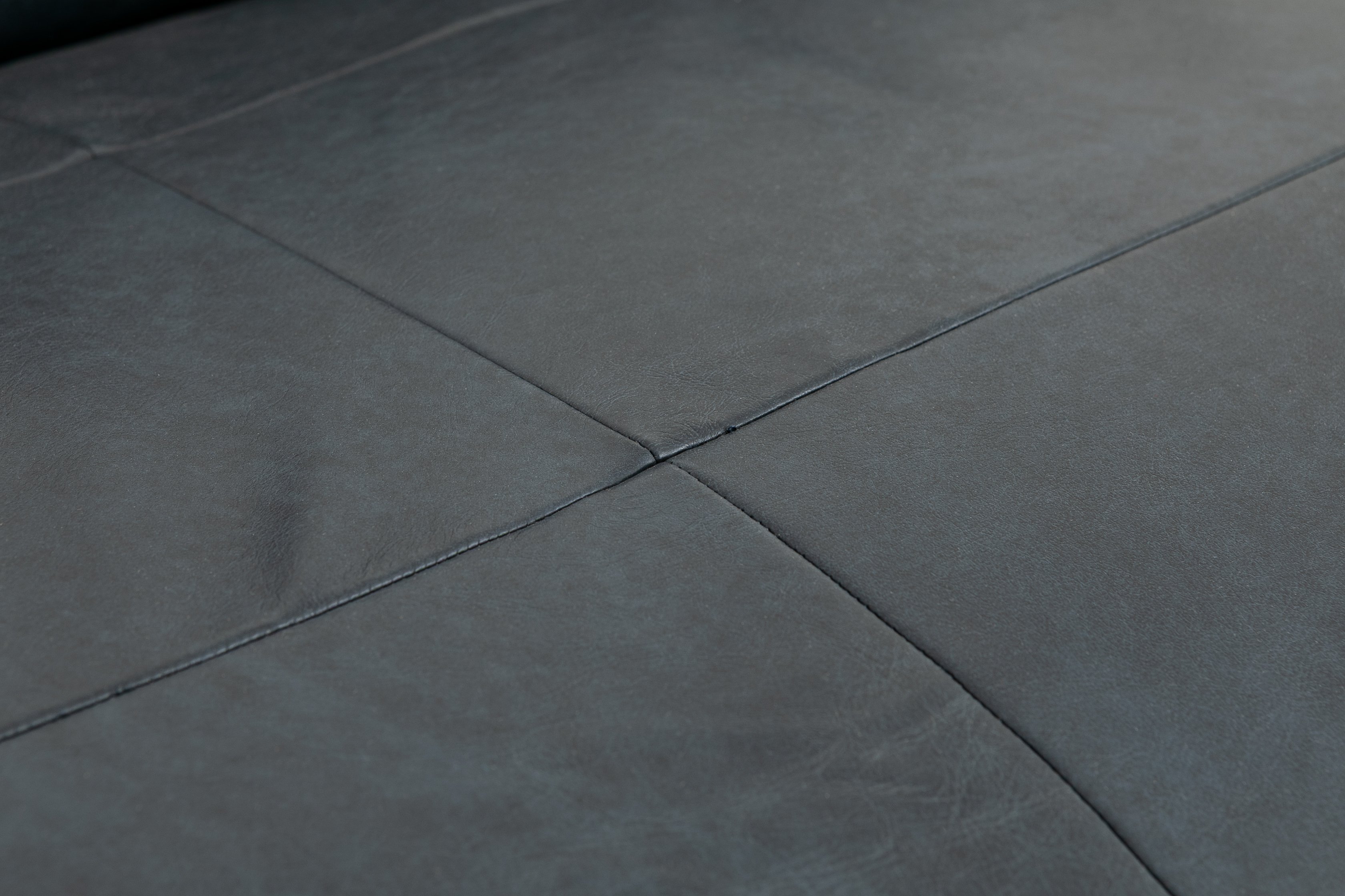 Crest 3 seater sofa with Oxford Blue Leather - image 4