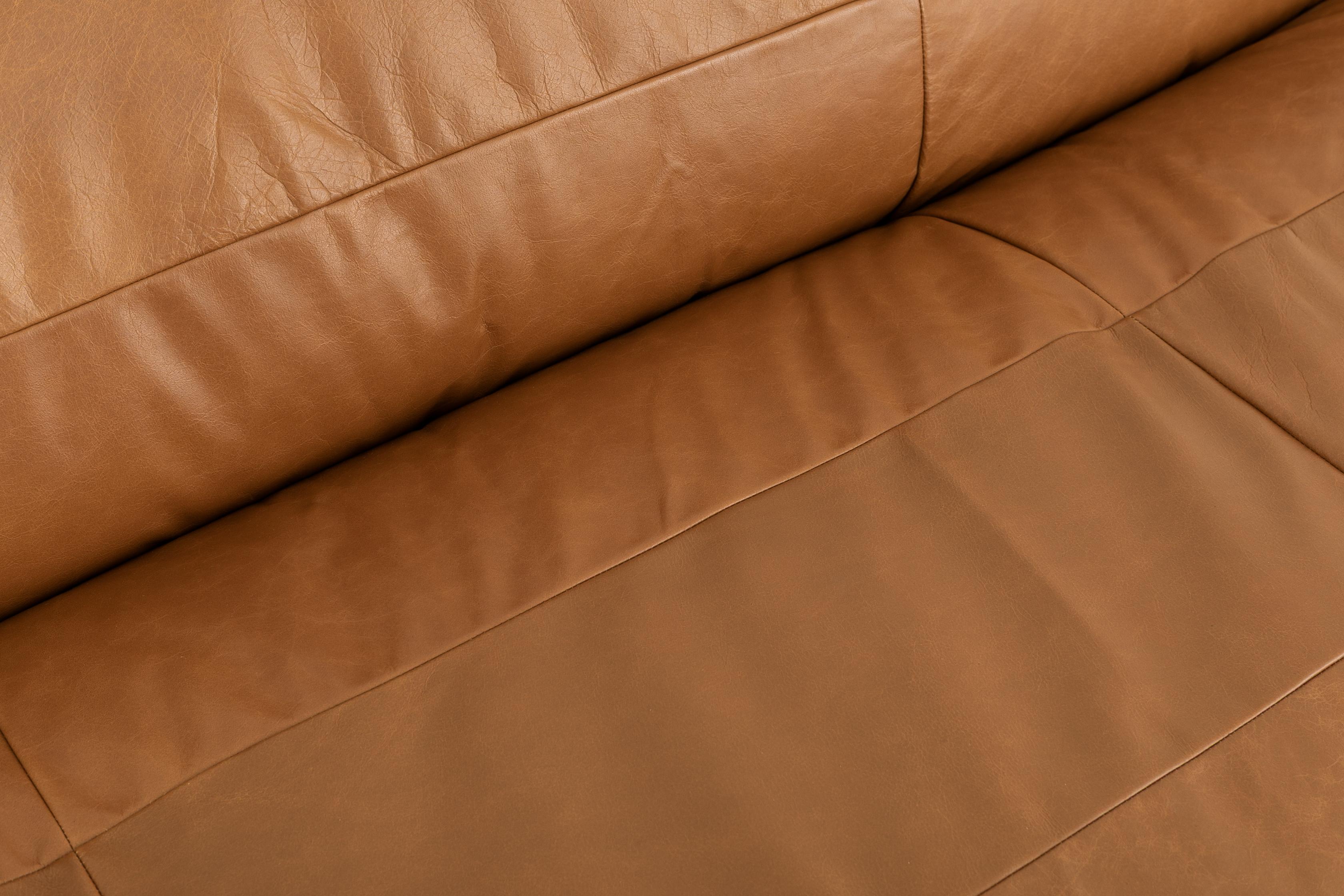 Crest 3 seater sofa with Panama Tan Leather - image 2
