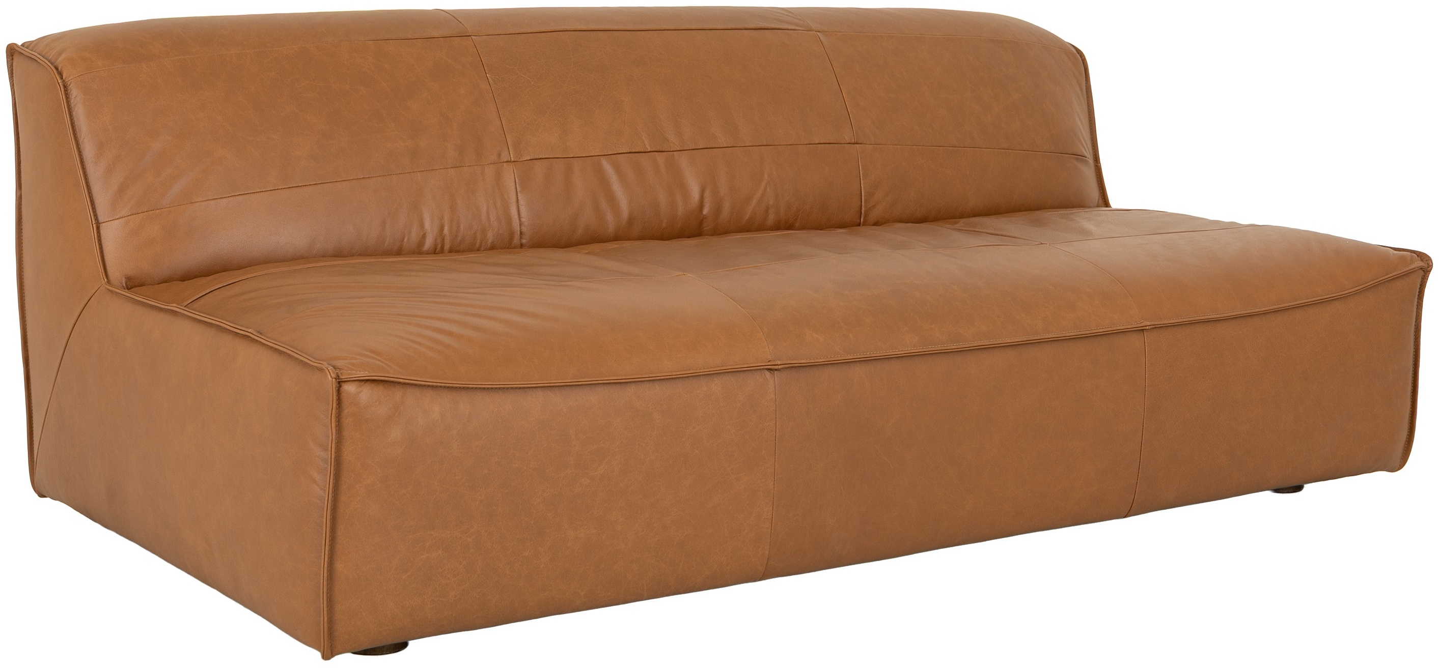 Crest 3 seater sofa with Panama Tan Leather - image 4