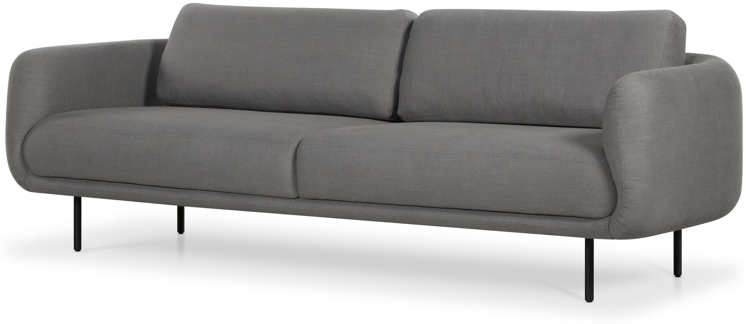 miro 3 seater sofa with Diego Steel Fabric - image 2