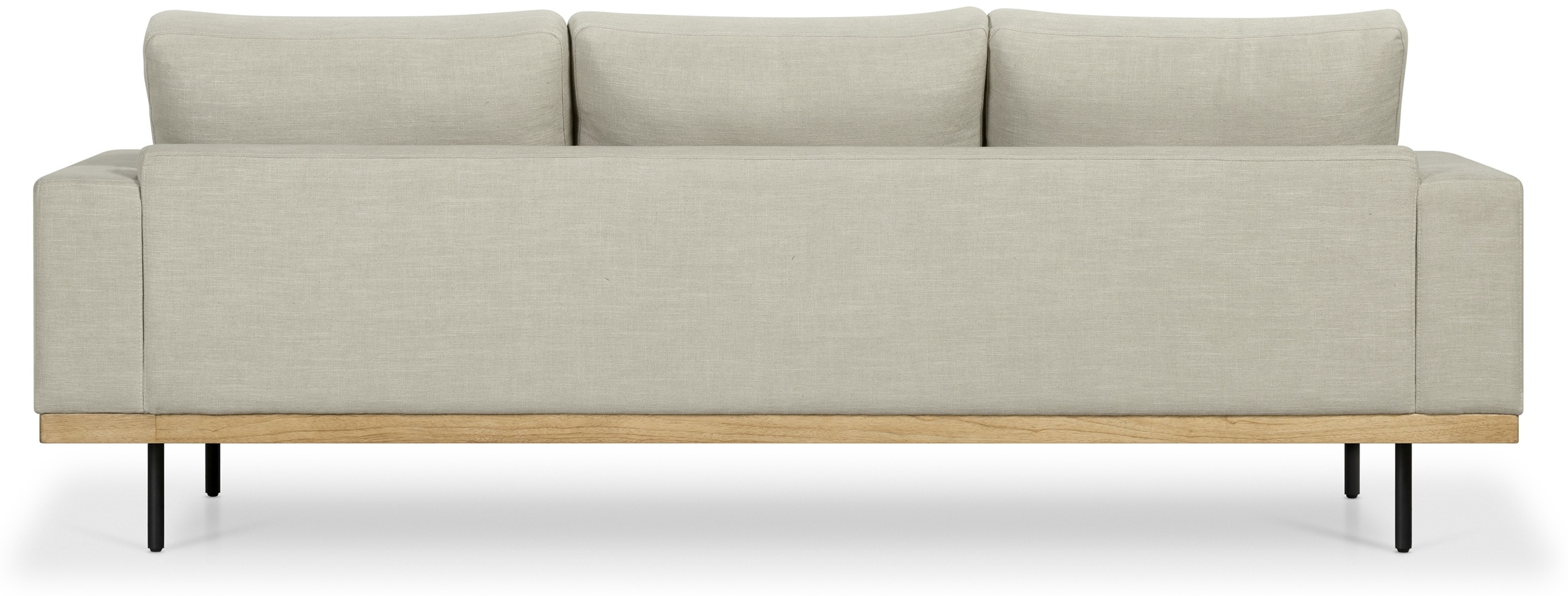 Sofá Tribeca de 4 puestos con marco sólido de rubberwood natural, tela Diego Natural. - image 4