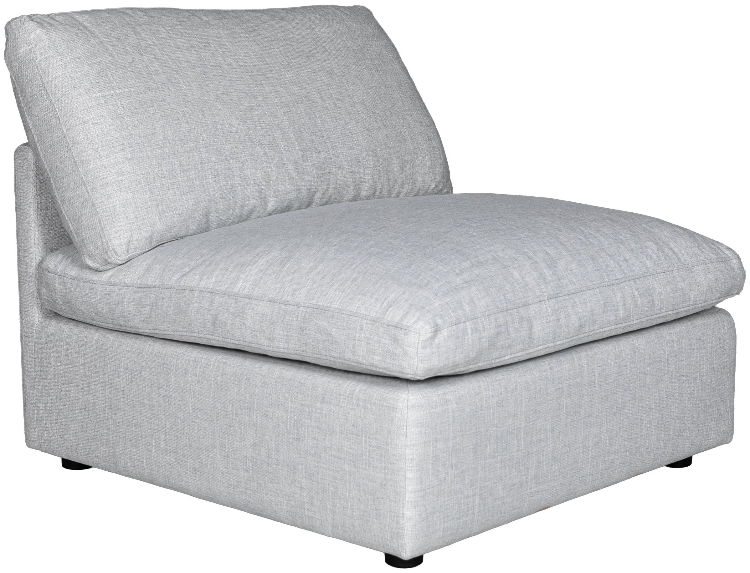 Pieza central de sofá modular bingo con tela FLW gris claro. - image 1