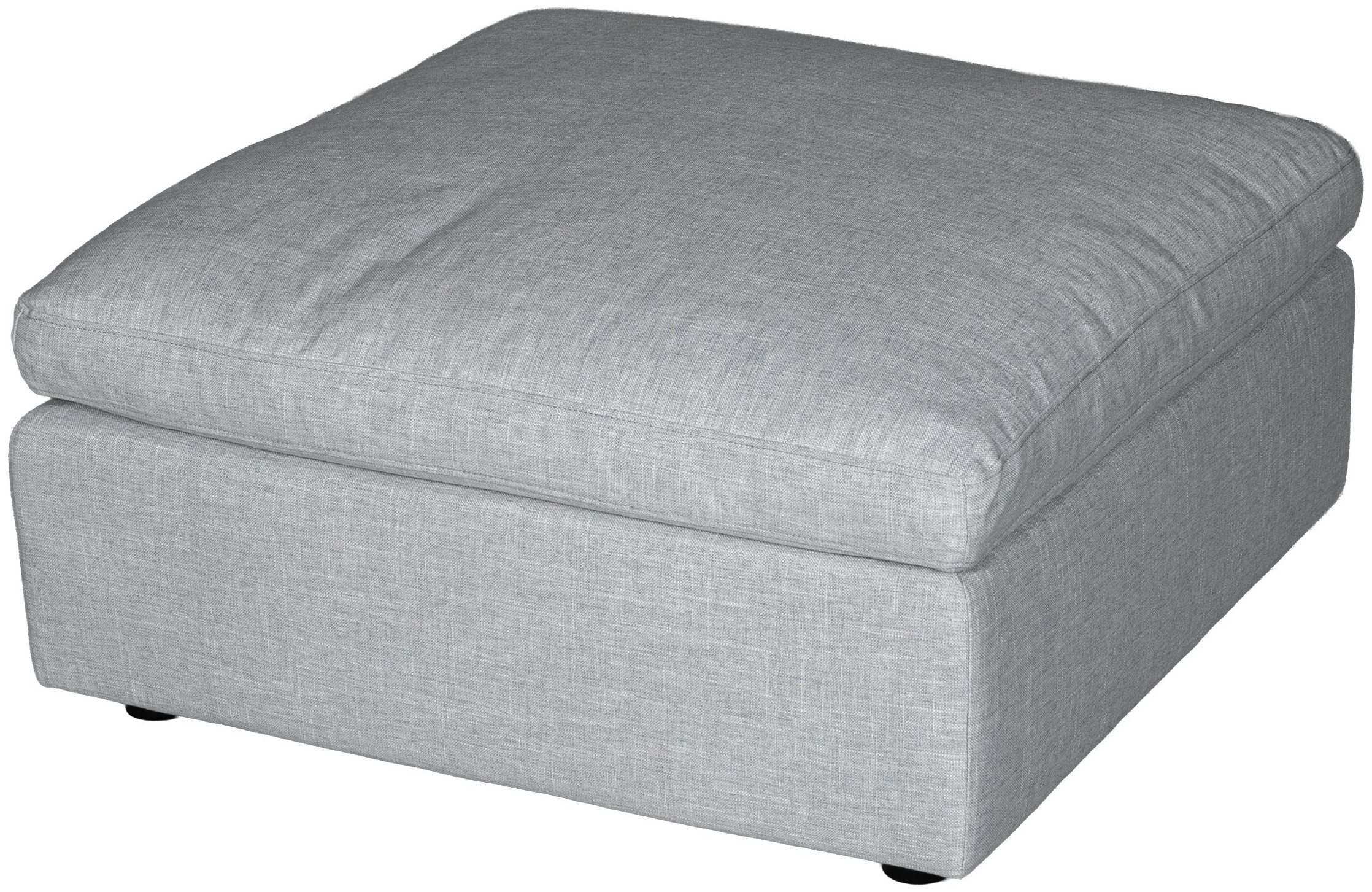 Bingo modular sofa ottoman with FLW Light Grey Fabric - image 2
