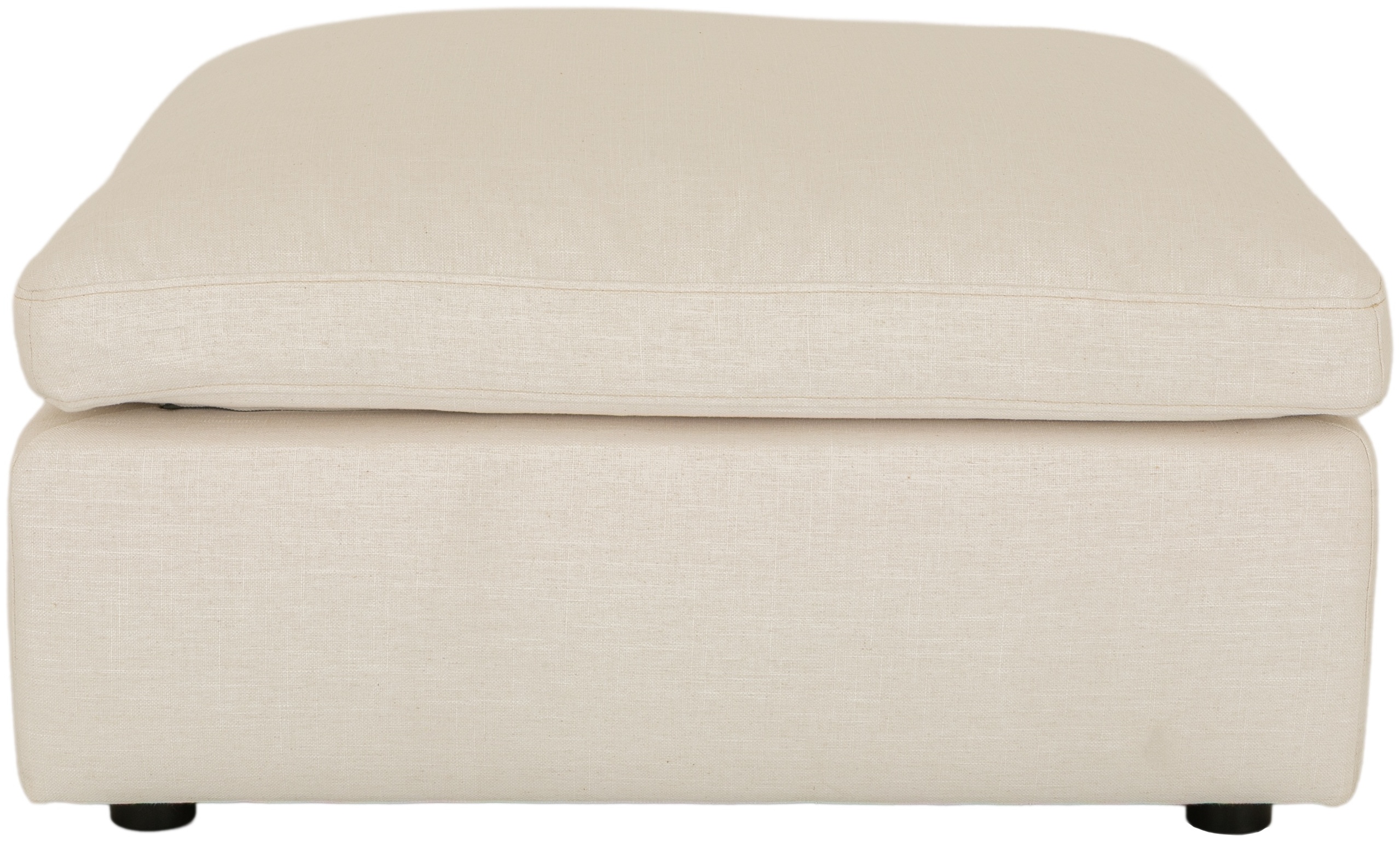 Otomana modular para sofá Bingo con tela FLW en blanco hueso. - image 1