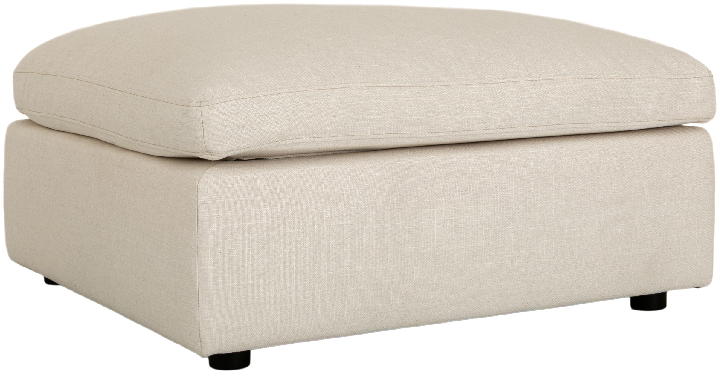 Otomana modular para sofá Bingo con tela FLW en blanco hueso. - image 4