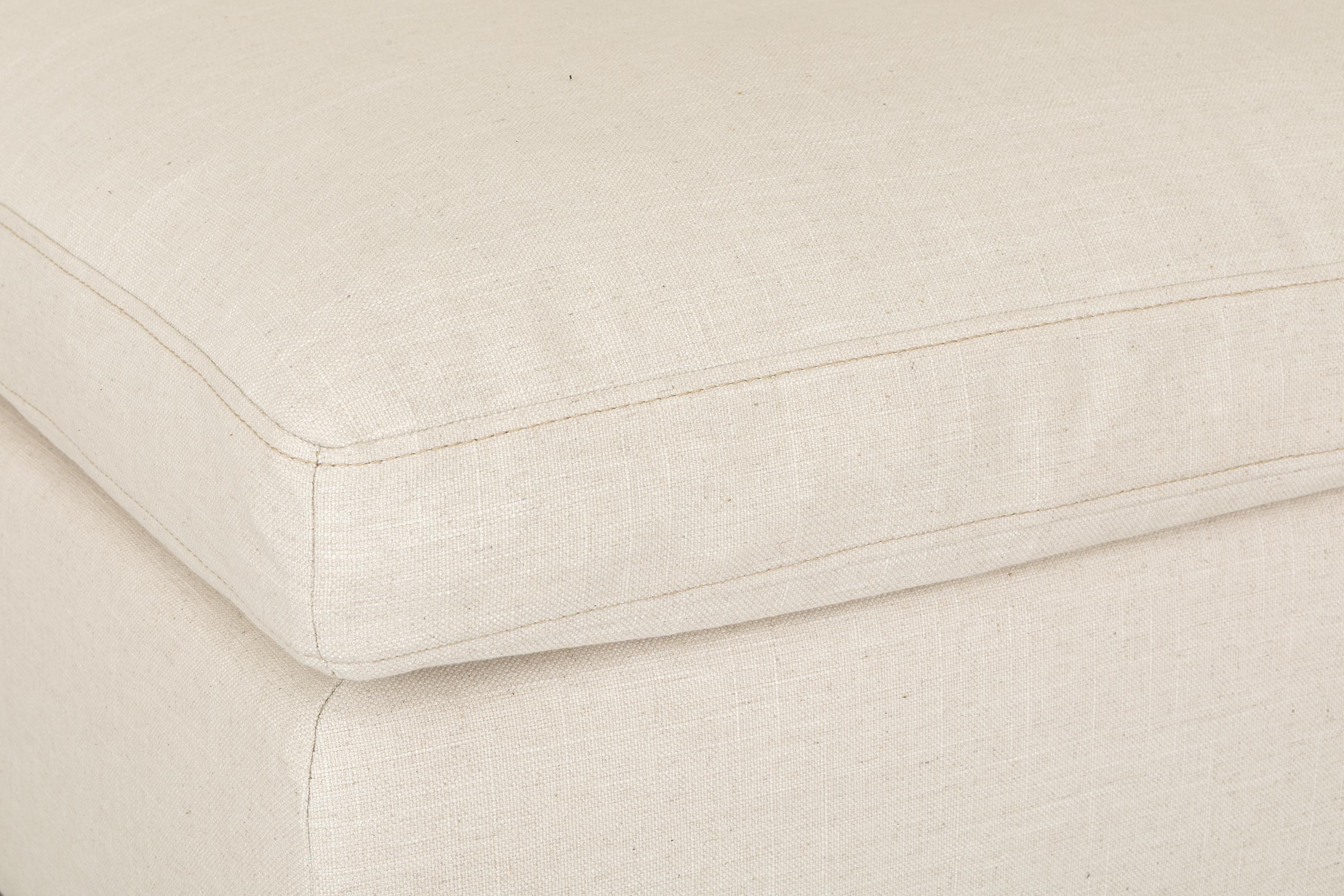 Pieza lateral de sofá modular bingo con tela FLW en blanco hueso. - image 1